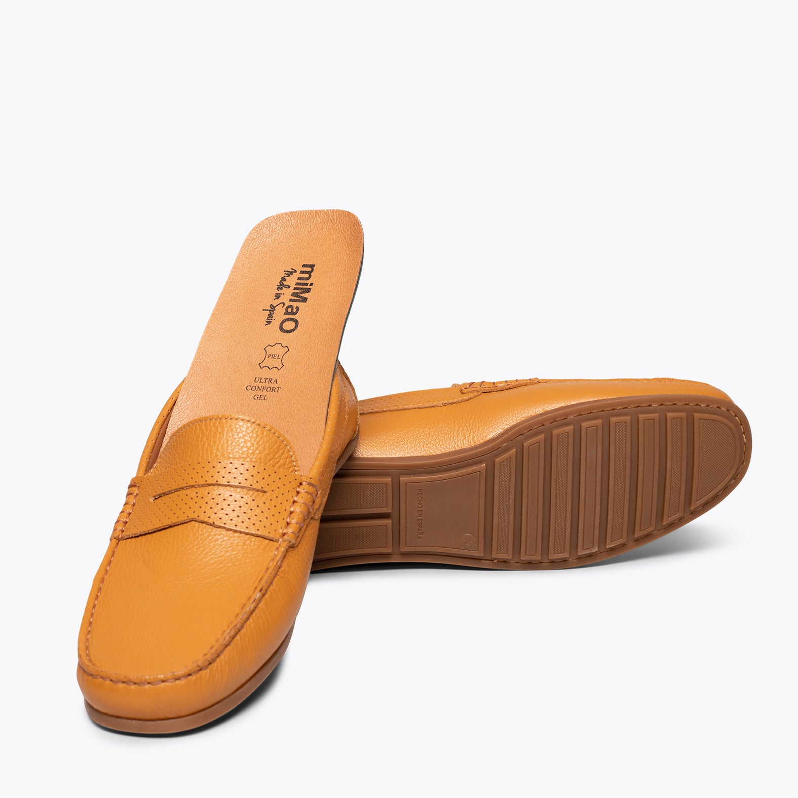 MOCCASIN – ORANGE nappa leather loafer for men