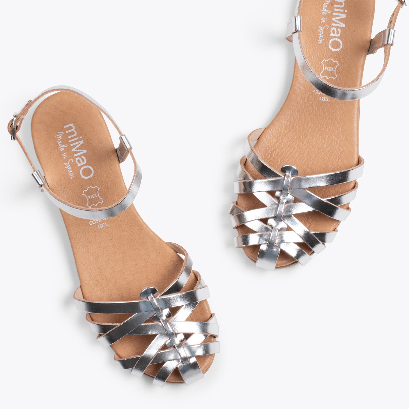 BEACH - SILVER sandal with straps