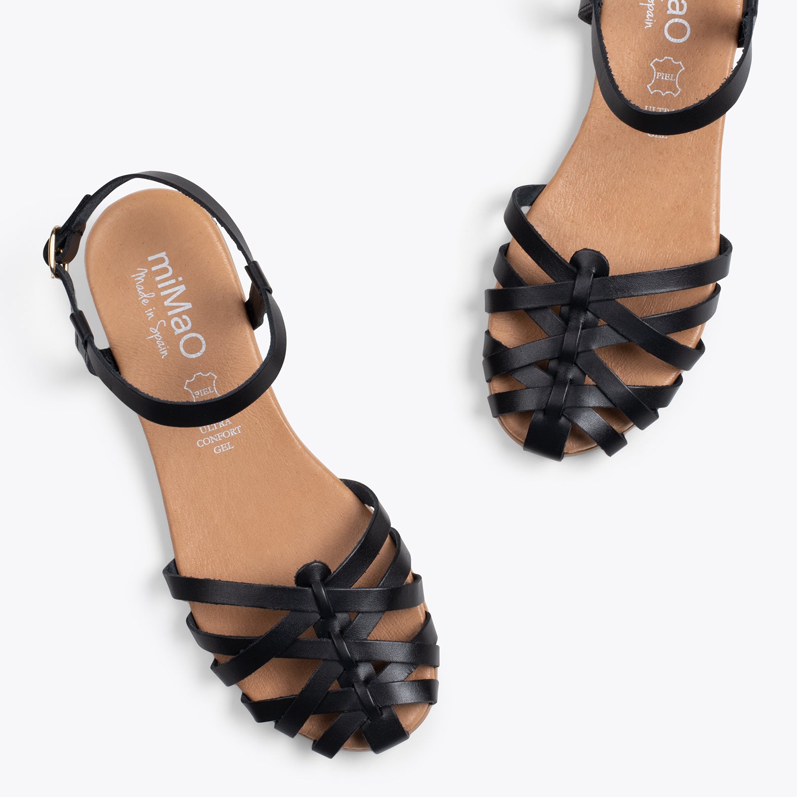 BEACH - BLACK sandal with straps