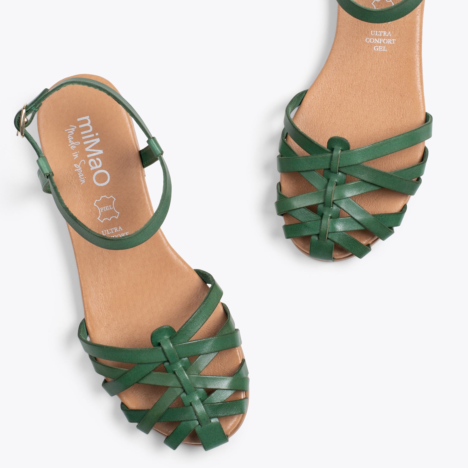 BEACH - GREEN sandal with straps