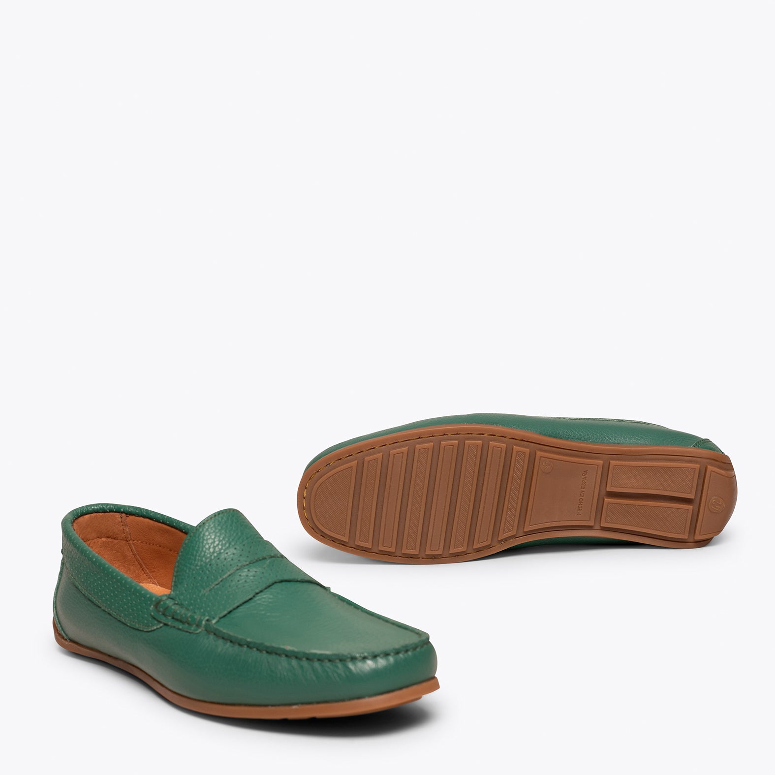 Mocasines verdes hombre hot sale