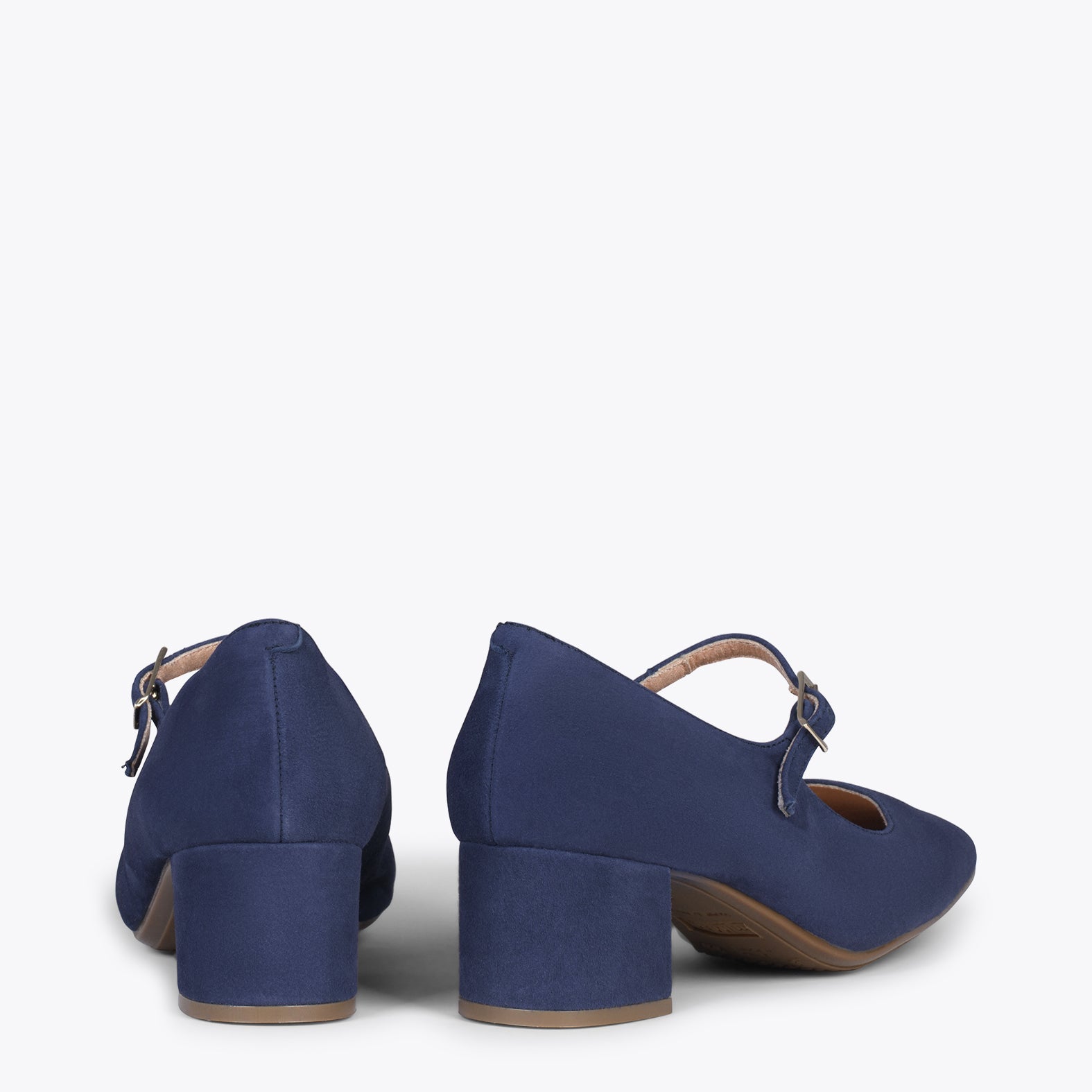 BELLA – NAVY suede leather mary-jane shoes