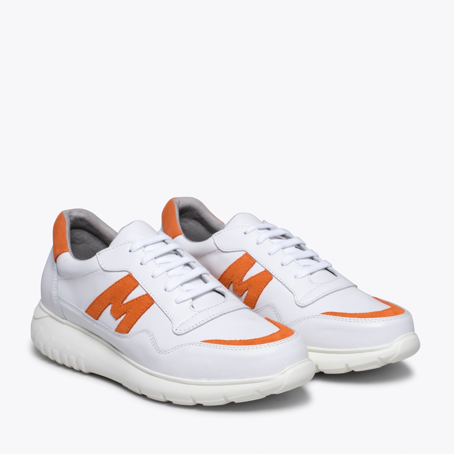 Basket homme orange online fluo