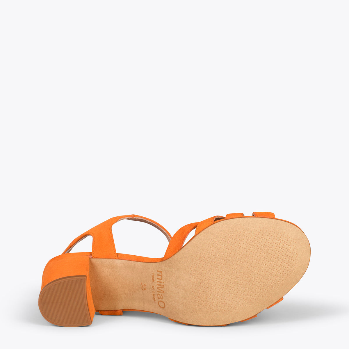 MUSA – Sandales à talon large ORANGE
