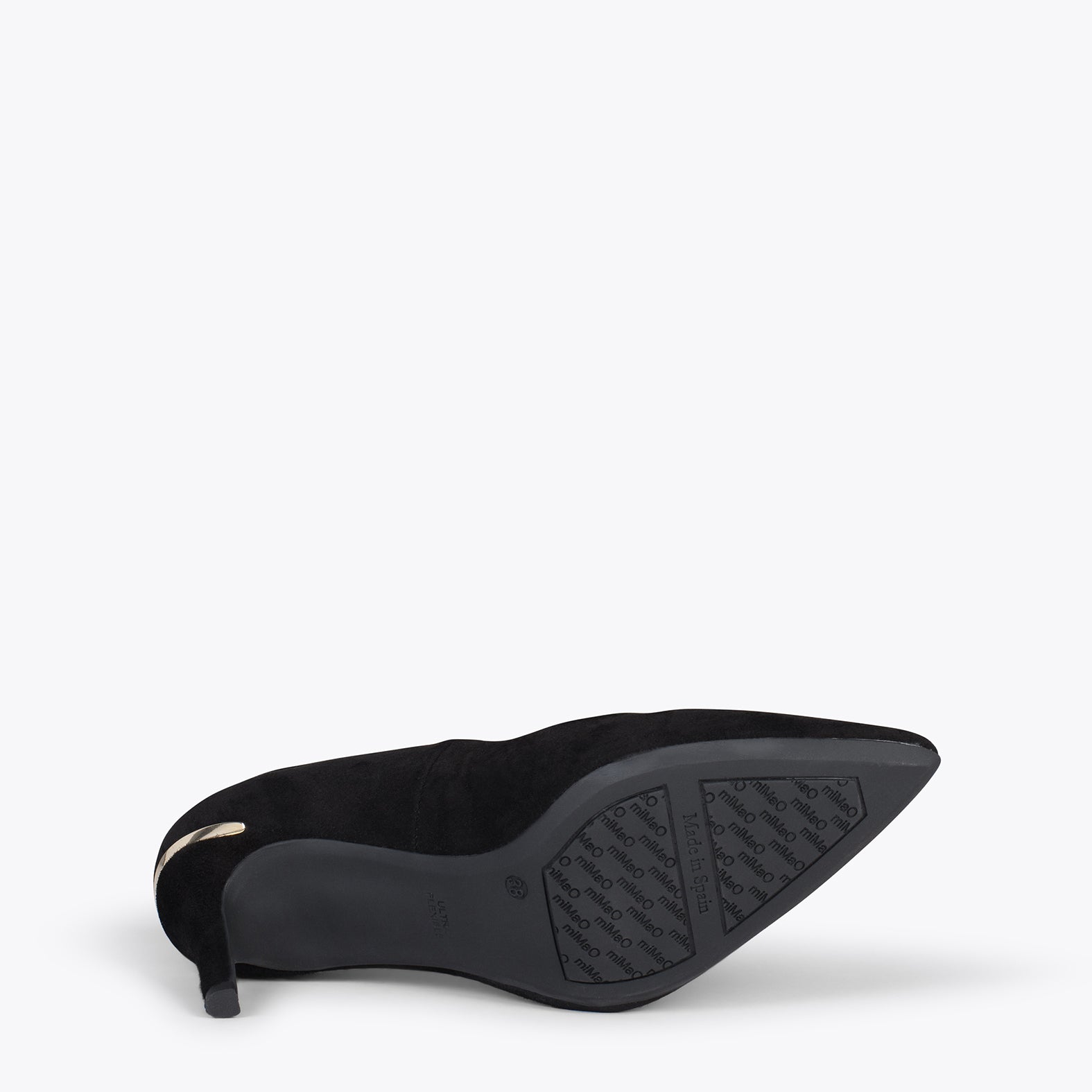 STILETTO MIDNIGHT – Zapatos de tacón de aguja con adorno metalizado NEGRO
