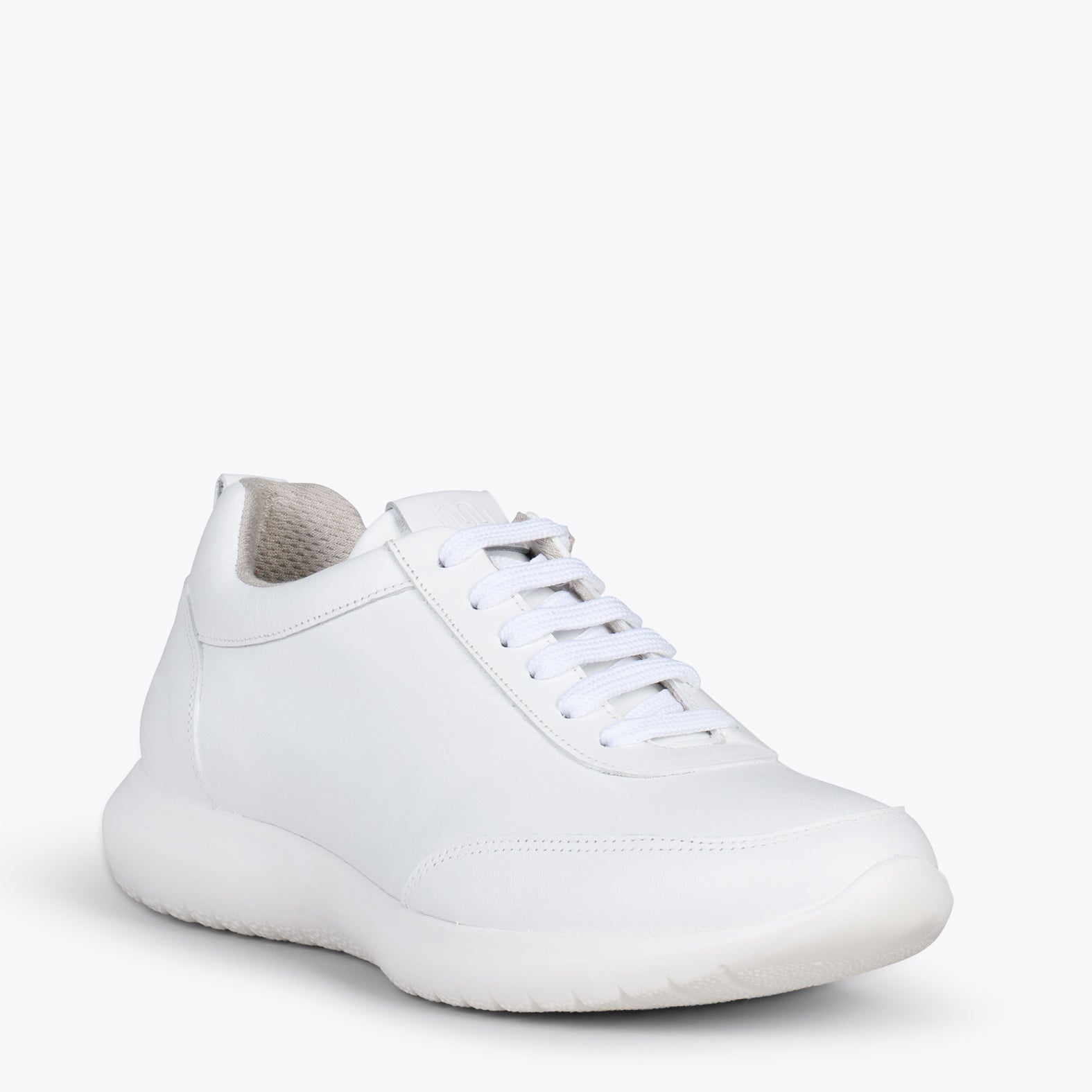 MIAMI – WHITE nappa leather sneakers with laces