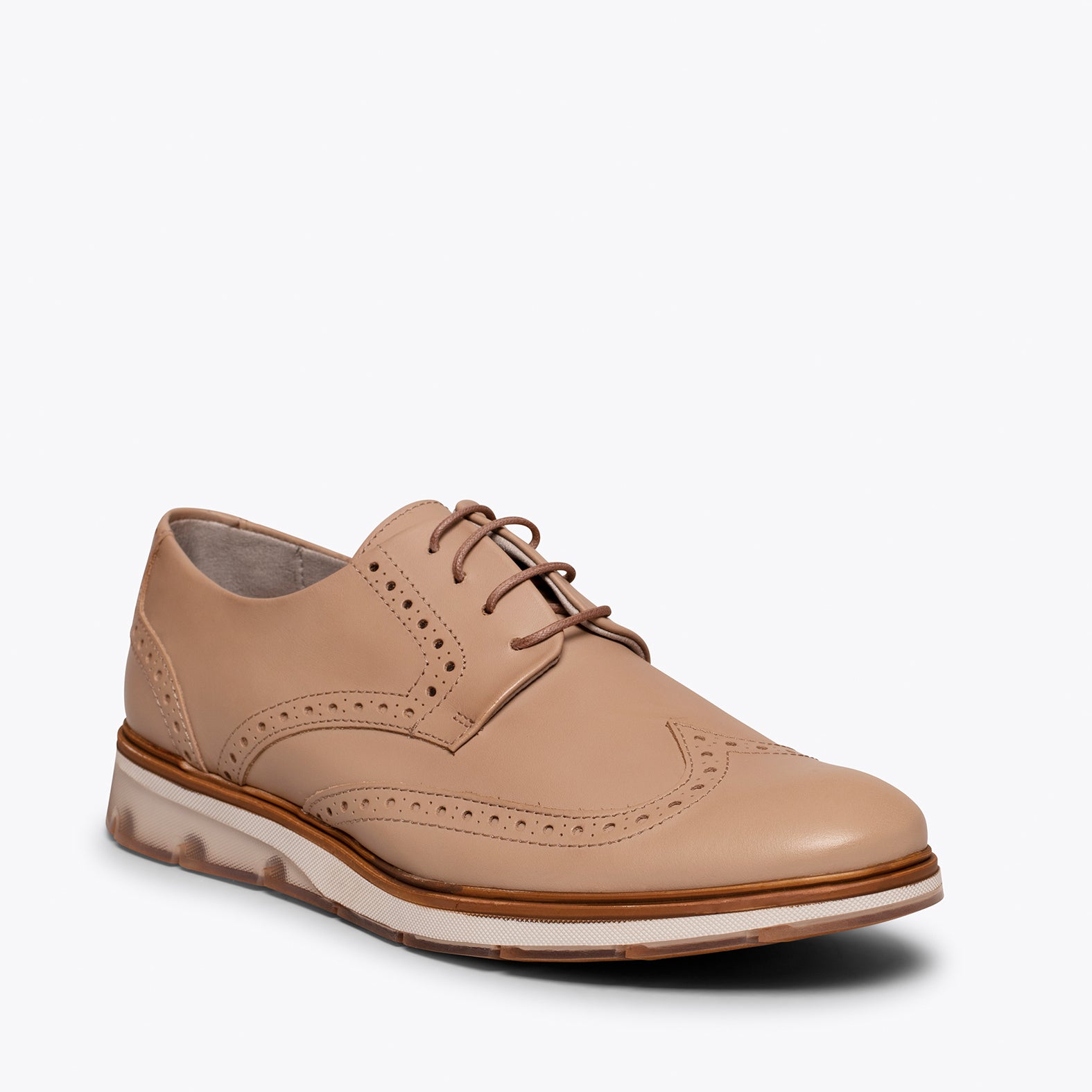OXFORD - Chaussures à lacets pour homme avec coupe anglaise TAUPE