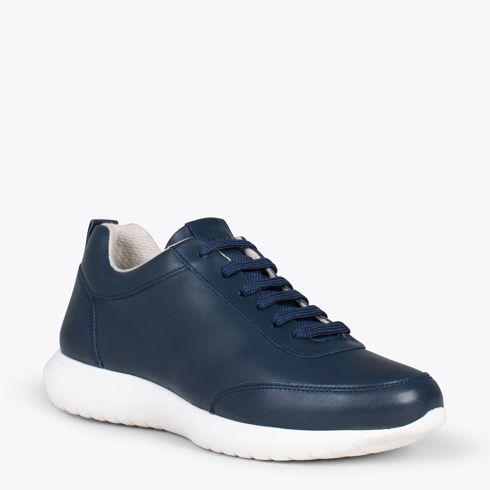 MIAMI – NAVY nappa leather sneakers with laces
