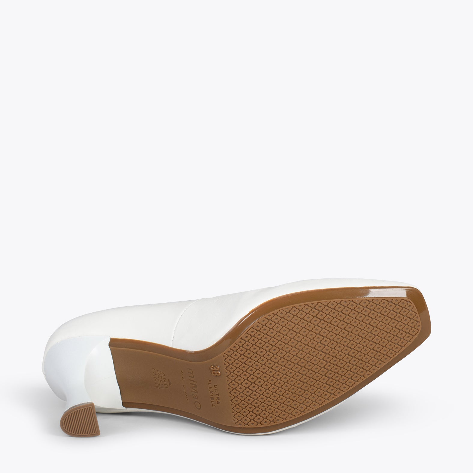 URBAN GLAM CUADRADO – Zapatos de tacón de campana BLANCO