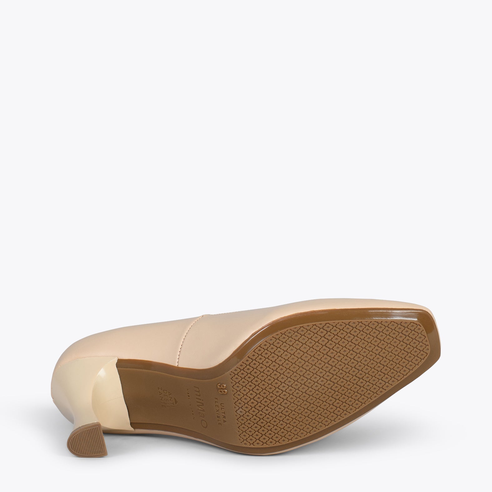 URBAN GLAM CUADRADO – Zapatos de tacón de campana BEIGE