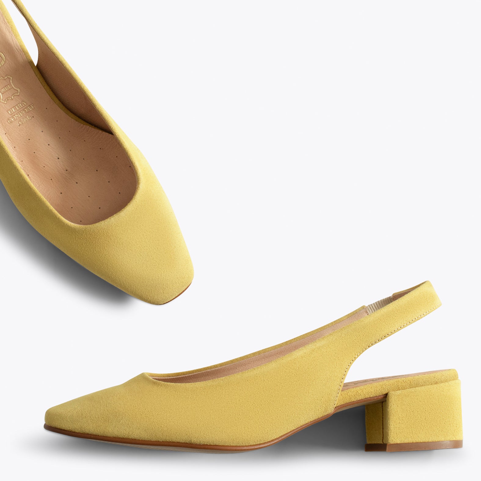 Yellow hot sale mid heels