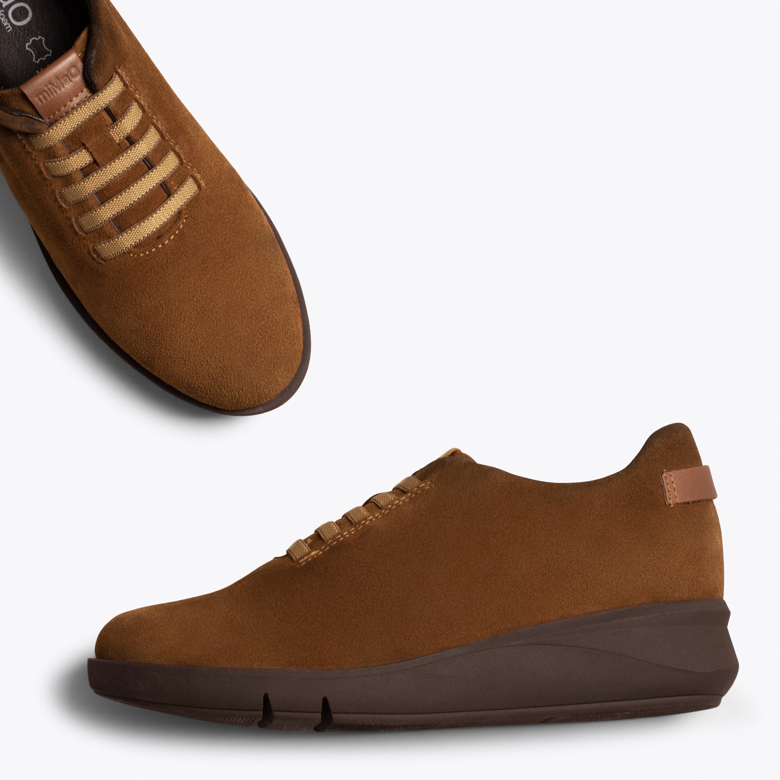 FLY – CAMEL casual sneaker with elastic laces