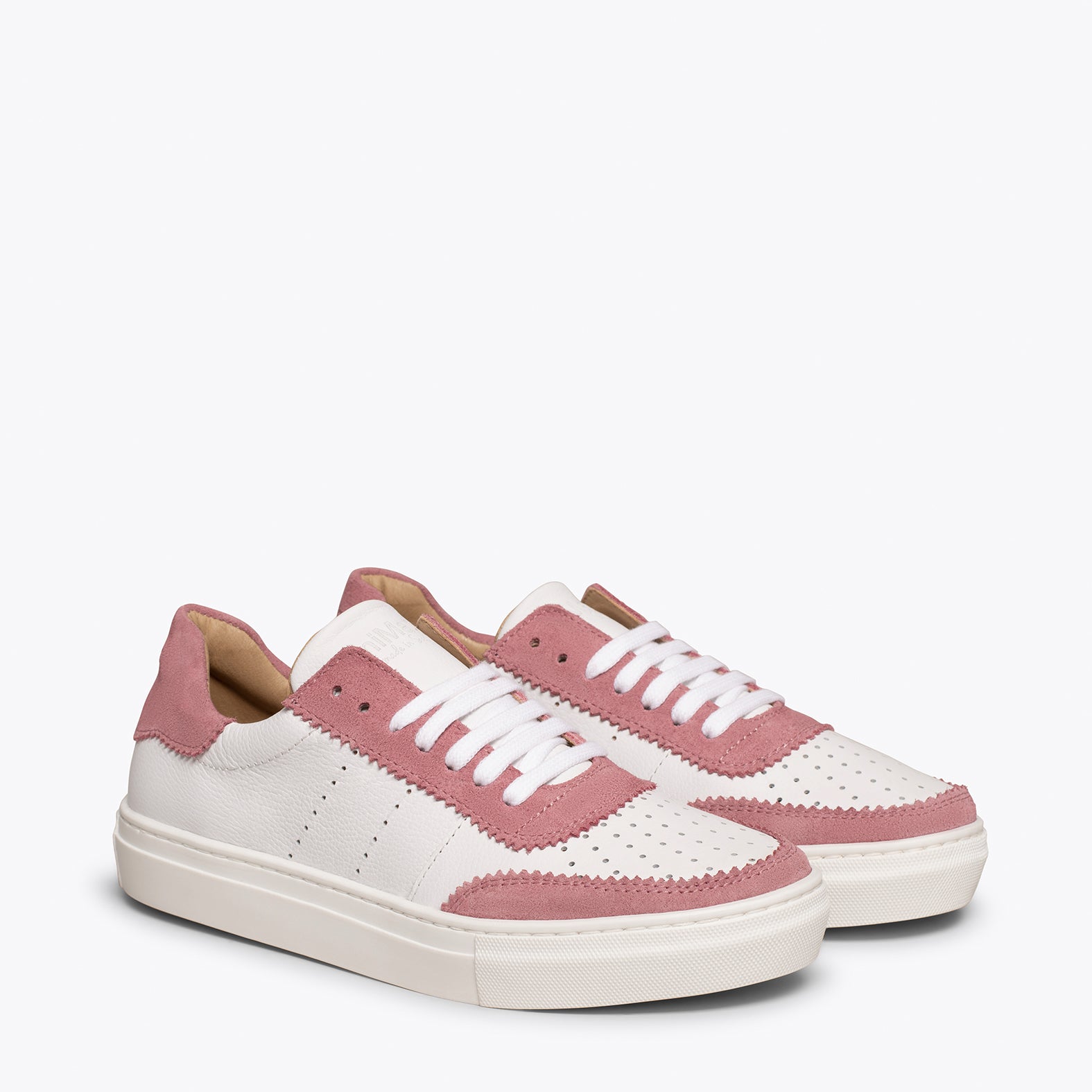 ROLLER - Sneakers pour femme blanches feston ROSE