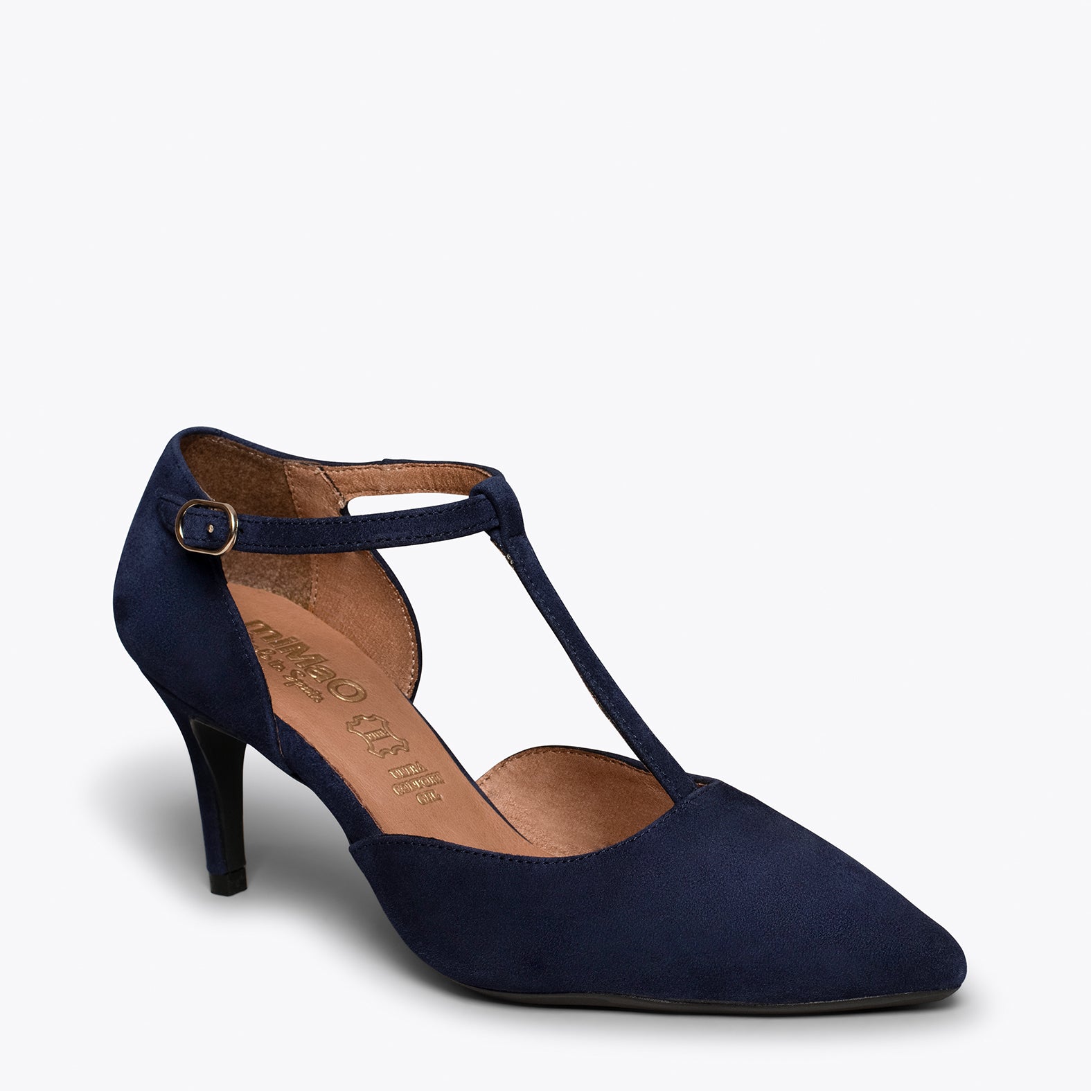 COCKTAIL – NAVY elegant mid heel shoes