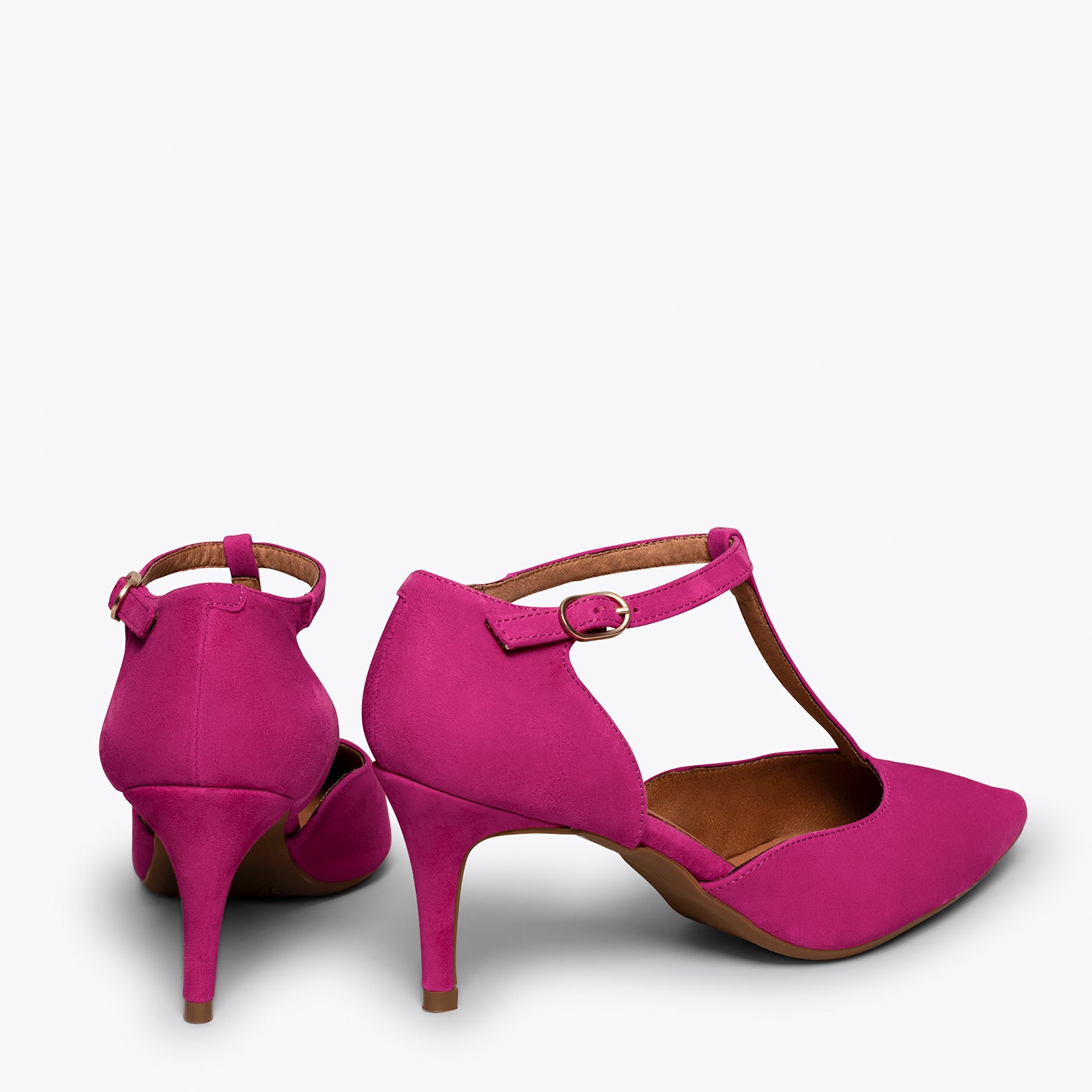 Pink mid 2025 heel shoes uk