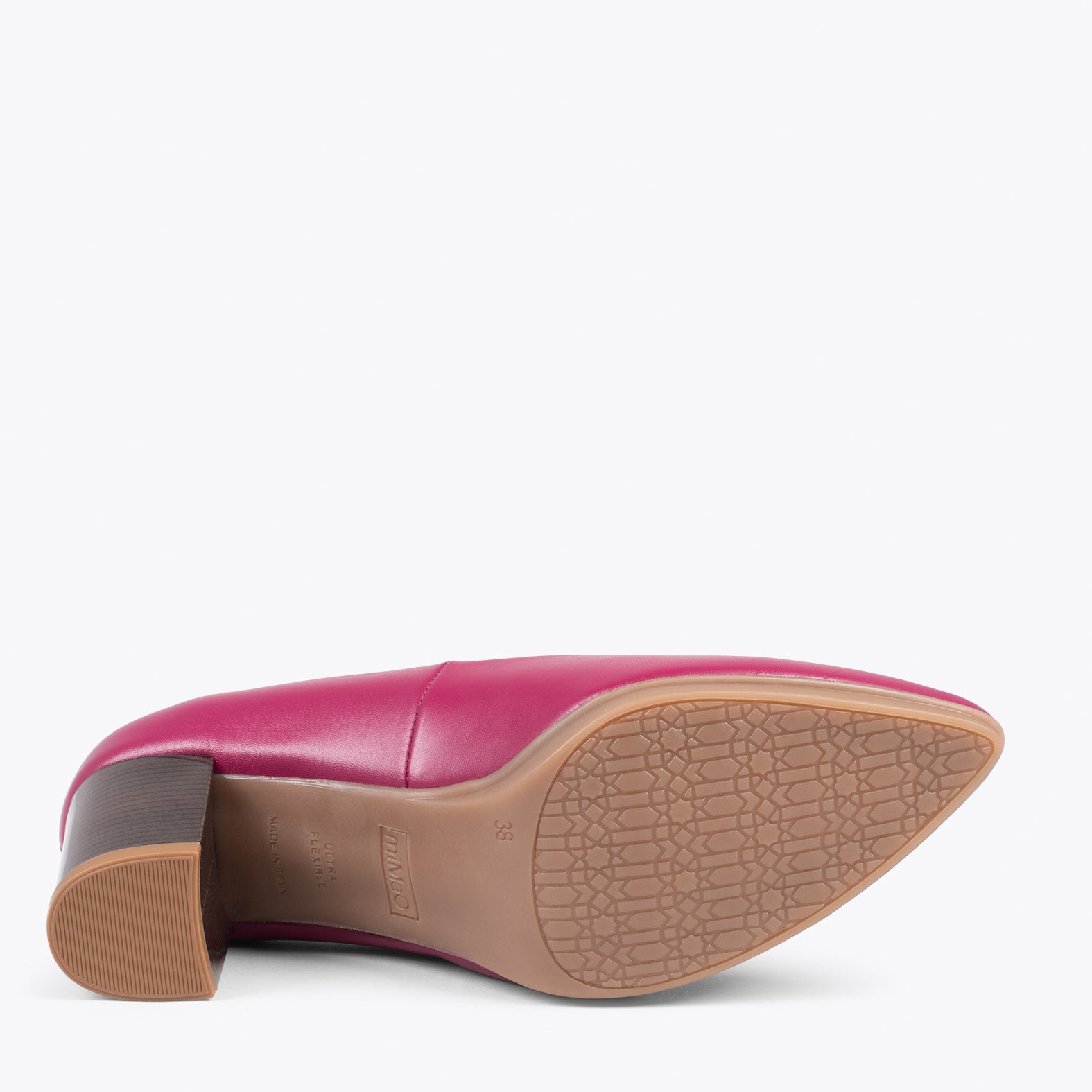 URBAN S SALON – Zapatos de tacón medio de napa BURDEOS