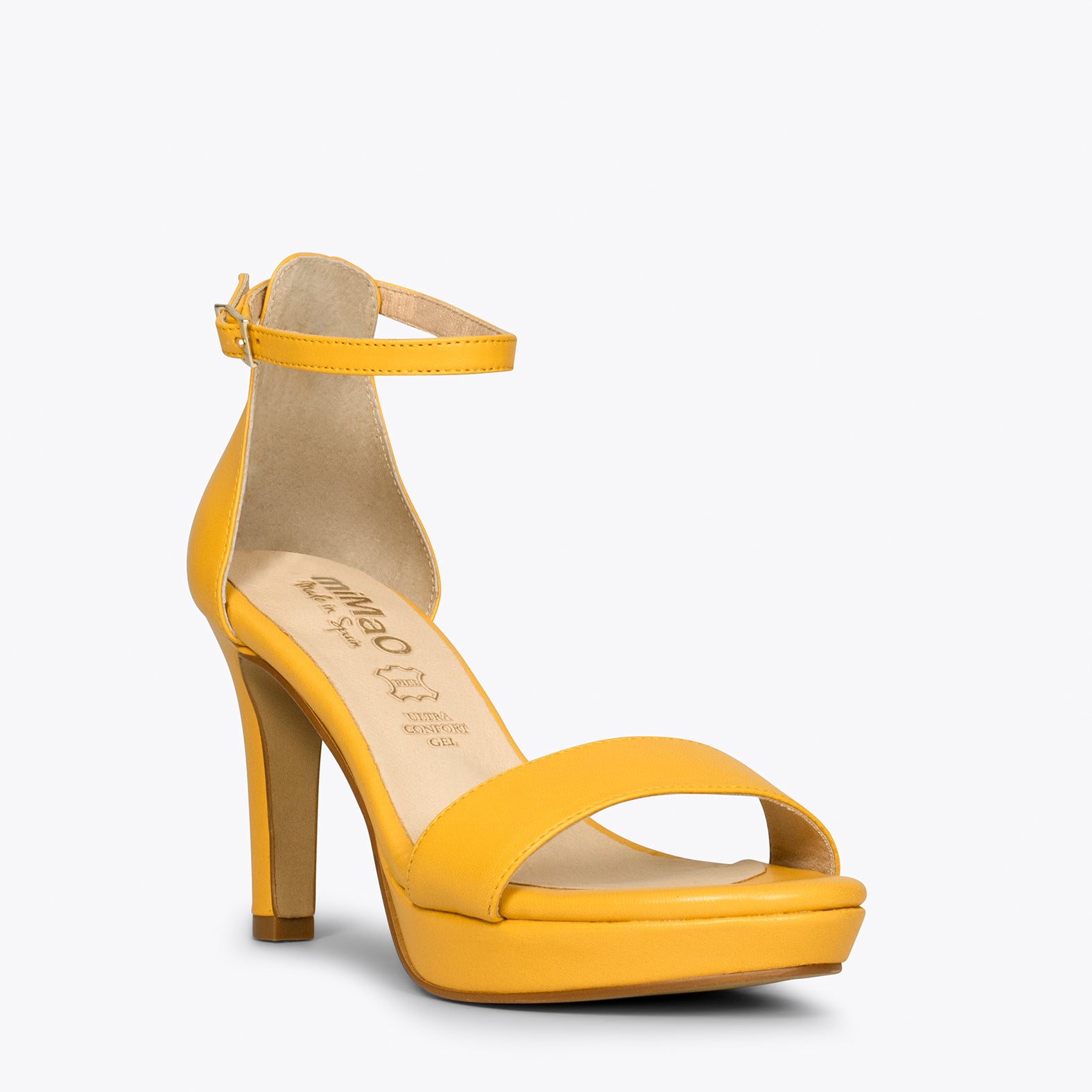 PARTY – YELLOW high heel sandals with platform