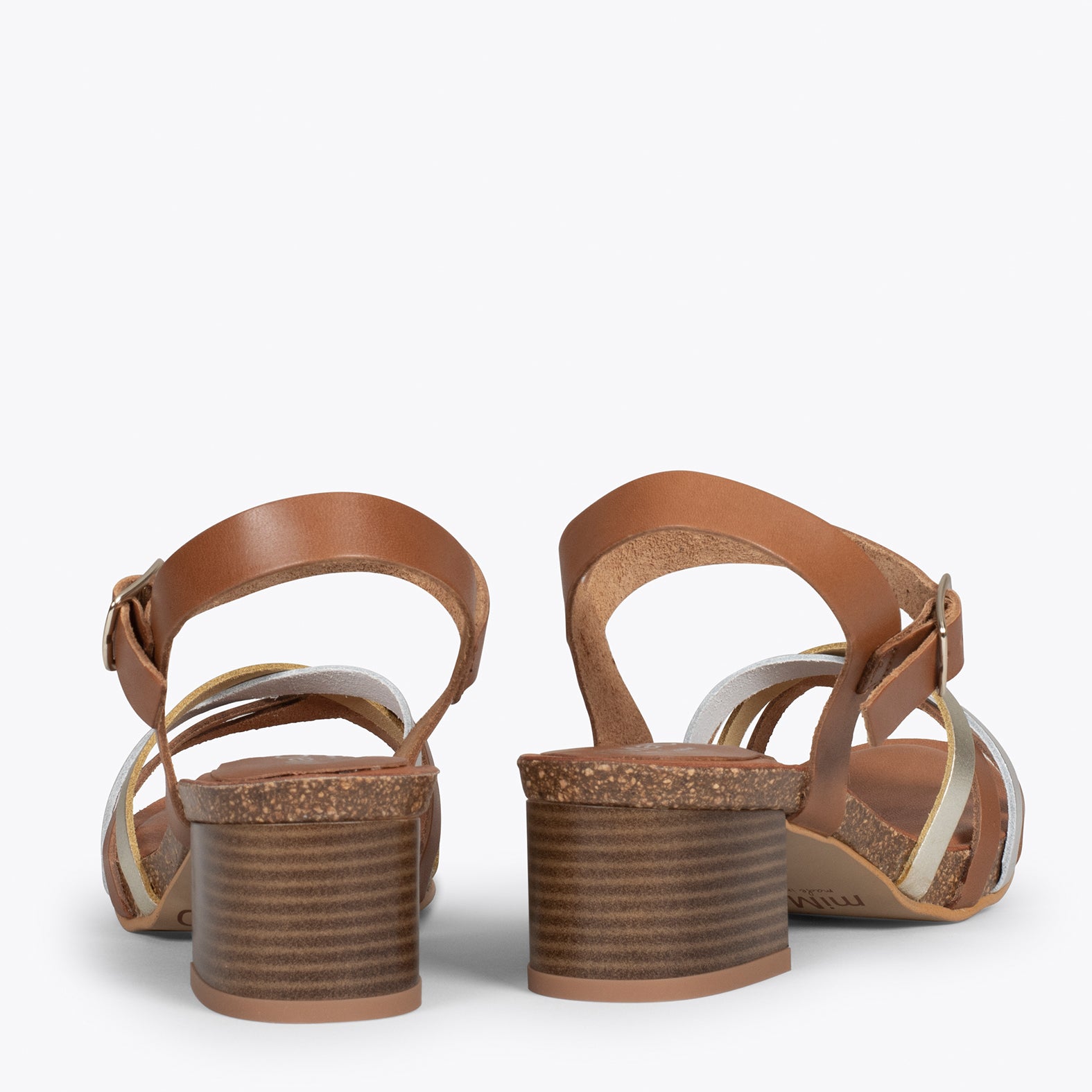 FLEX – BROWN BIO mid heel sandals