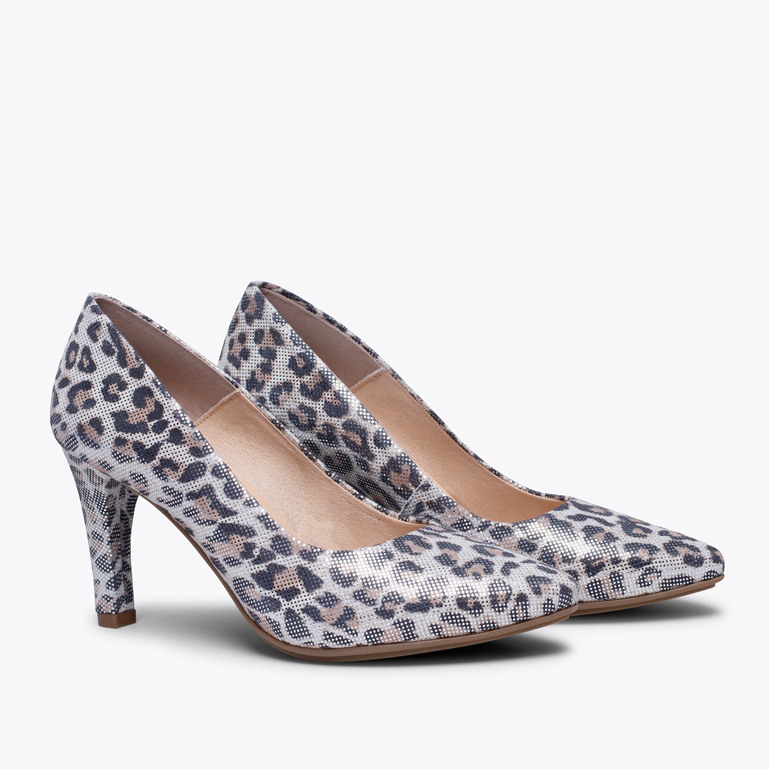 Grey best sale leopard heels