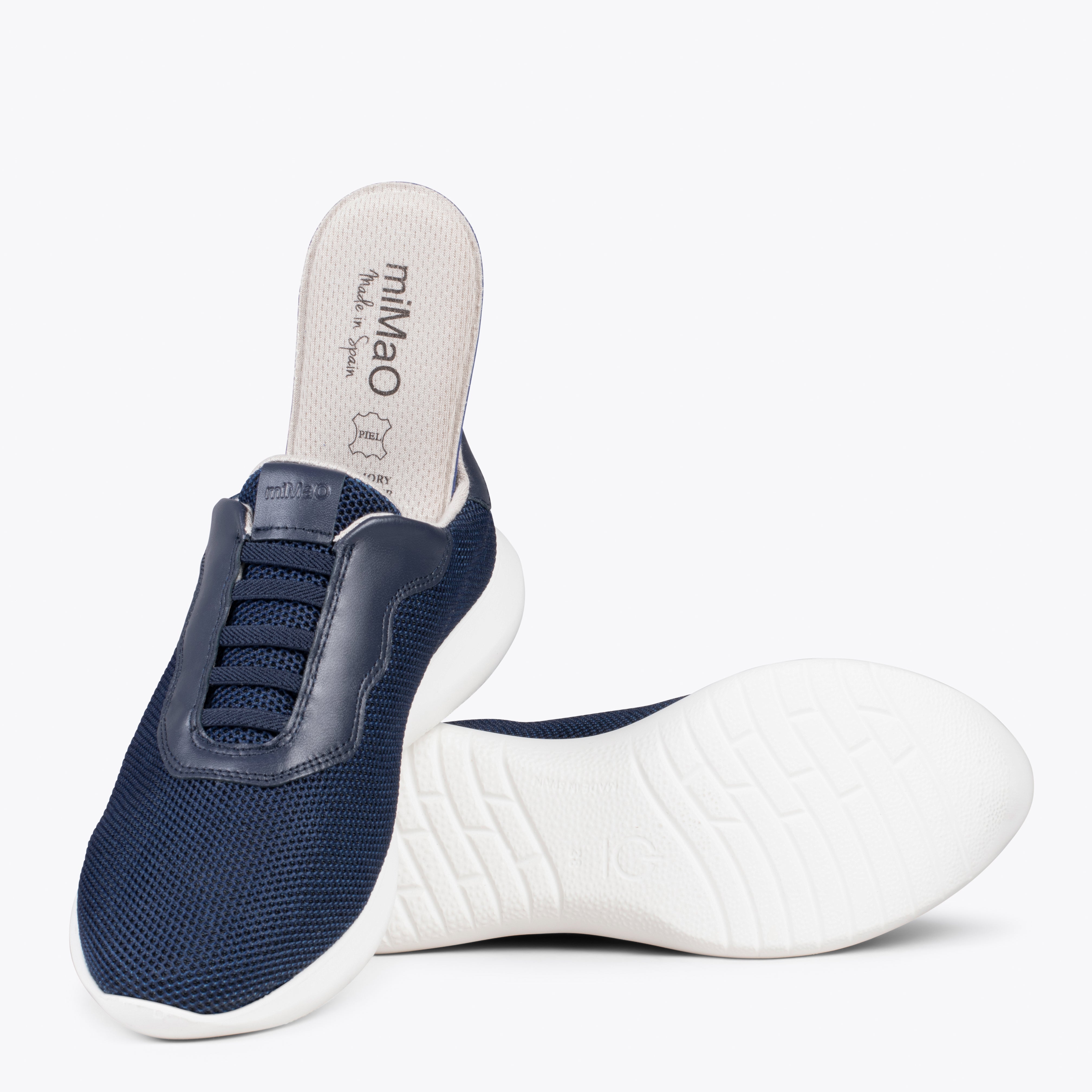 SPORT – NAVY comfortable sock-free sneakers