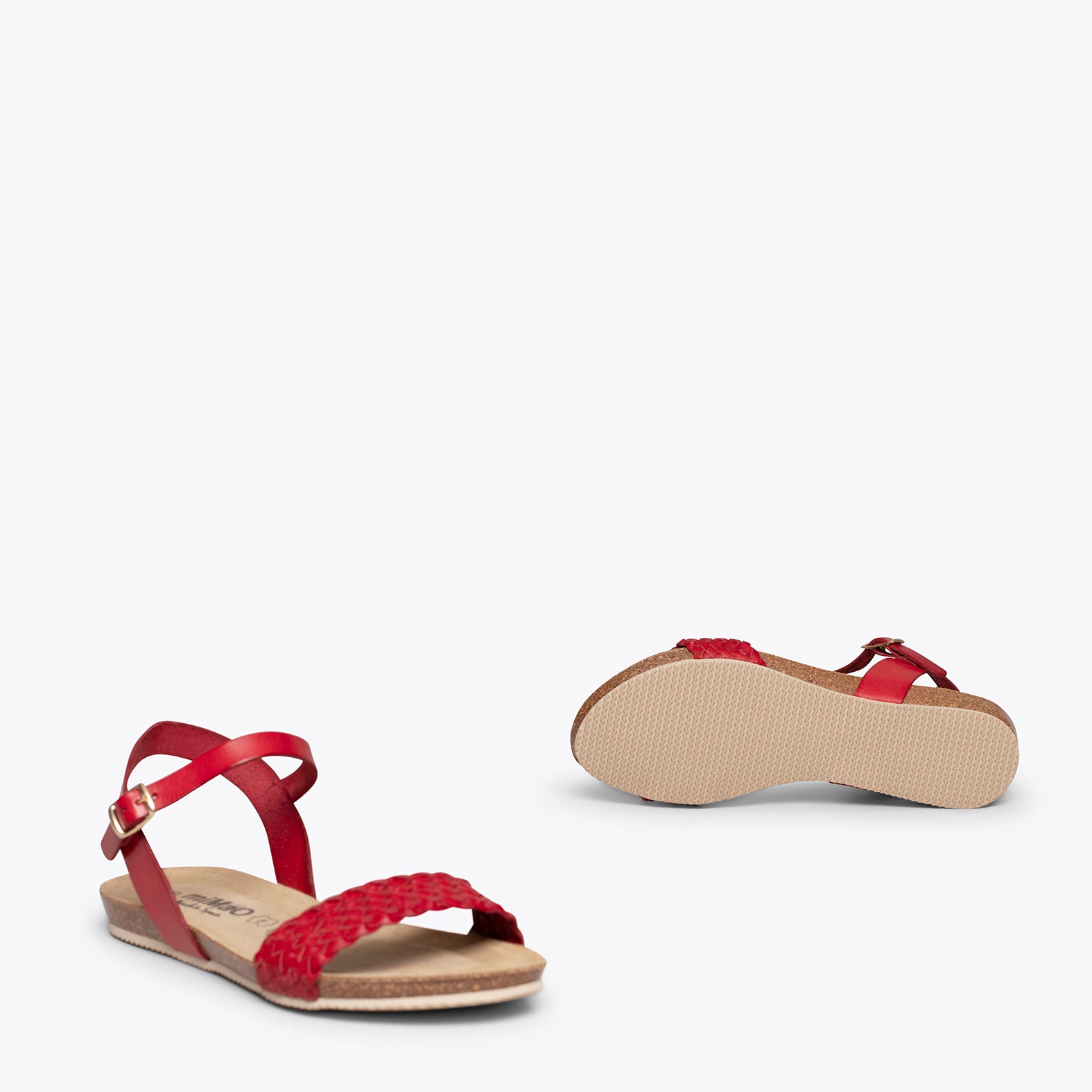 AIR -  RED bio flat sandal