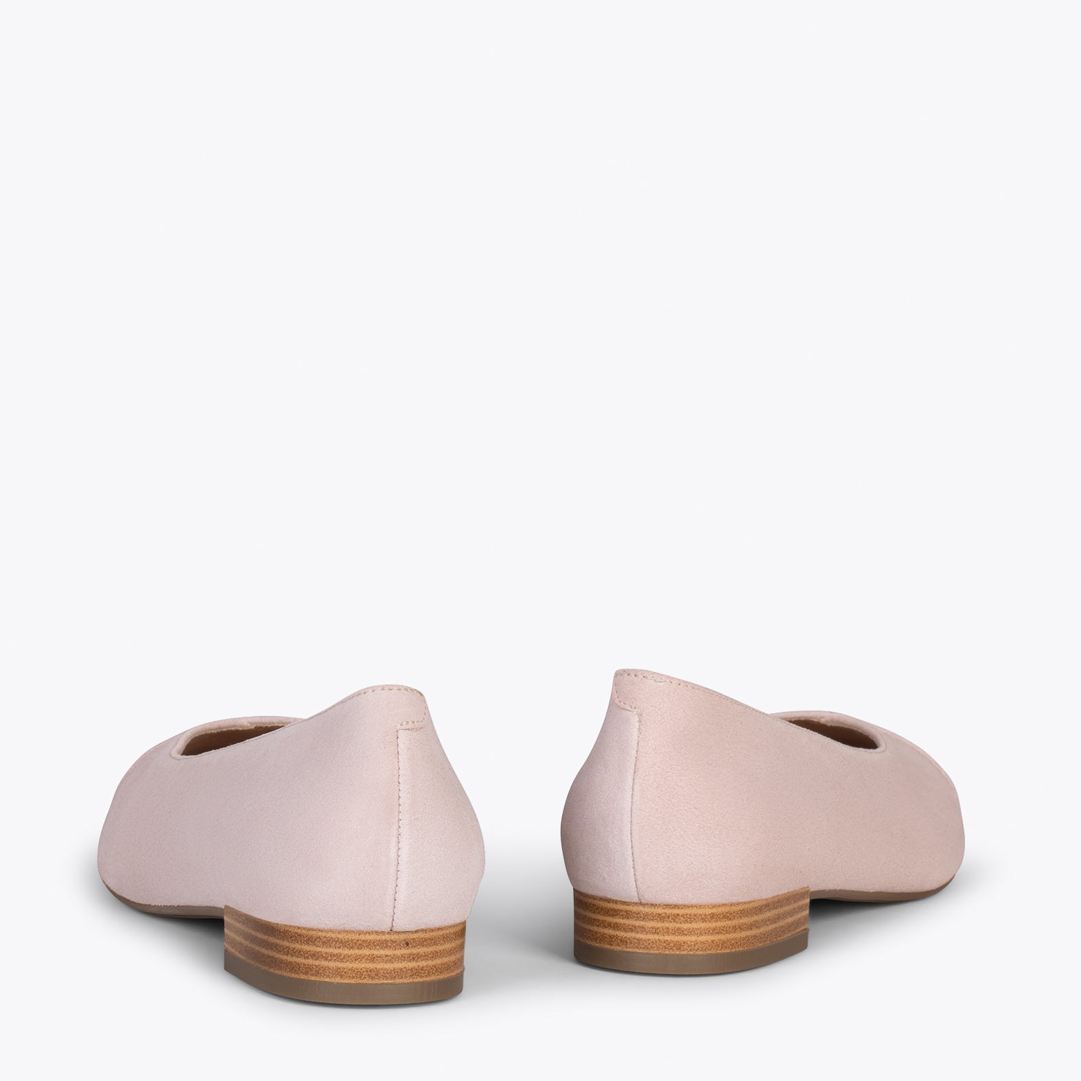 MARIE – Zapatos de tacón bajo de punta fina NUDE