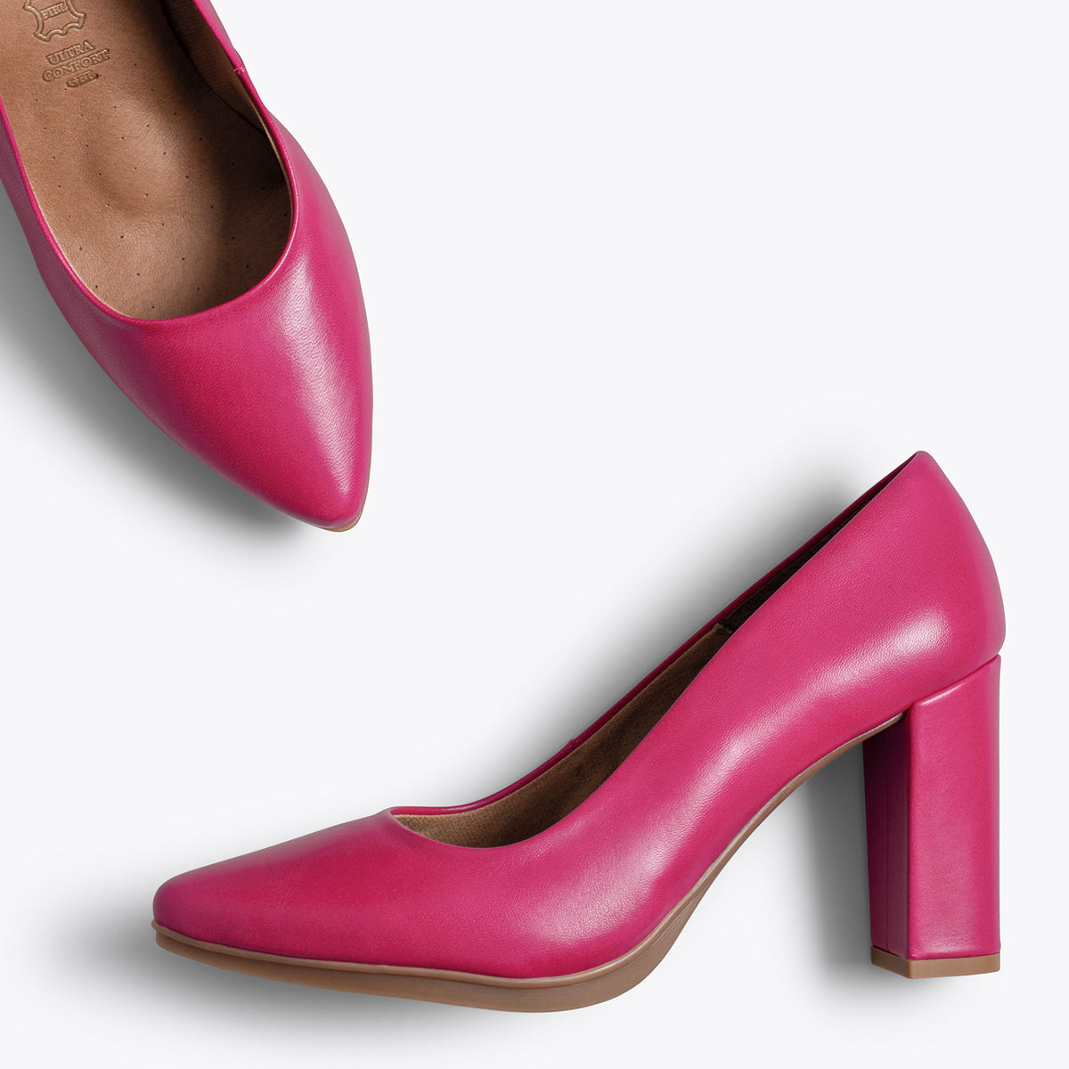 URBAN SALON – Zapatos de tacón alto de napa FUCSIA