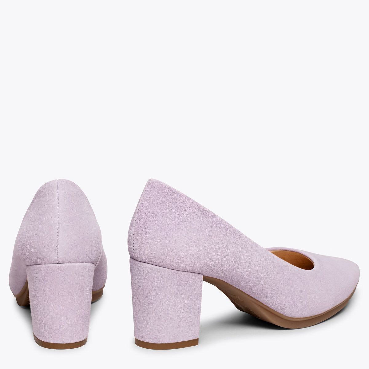 URBAN S - Zapatos de tacón medio de ante LILA
