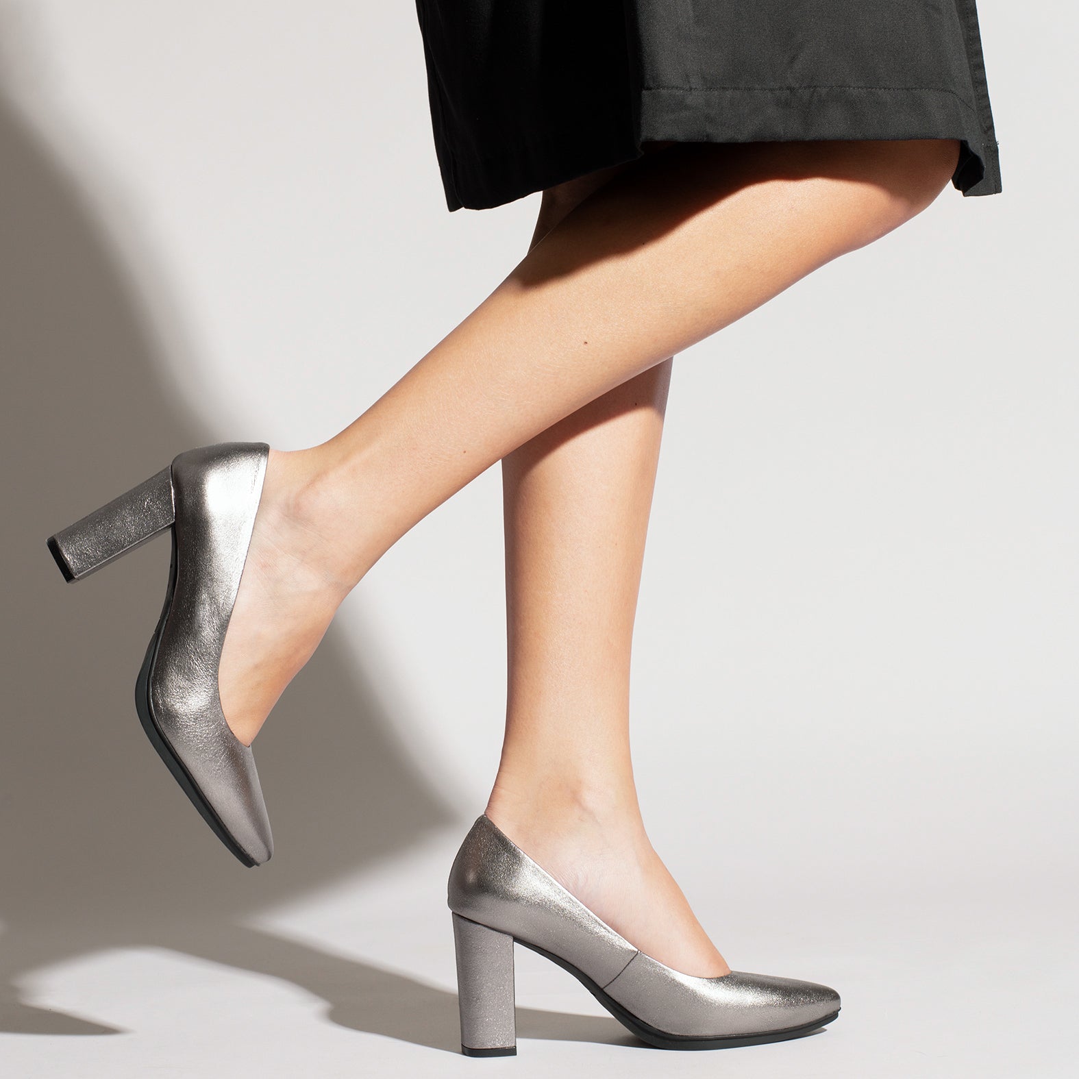 URBAN SPLASH - Zapatos de piel metalizada PLATEADA