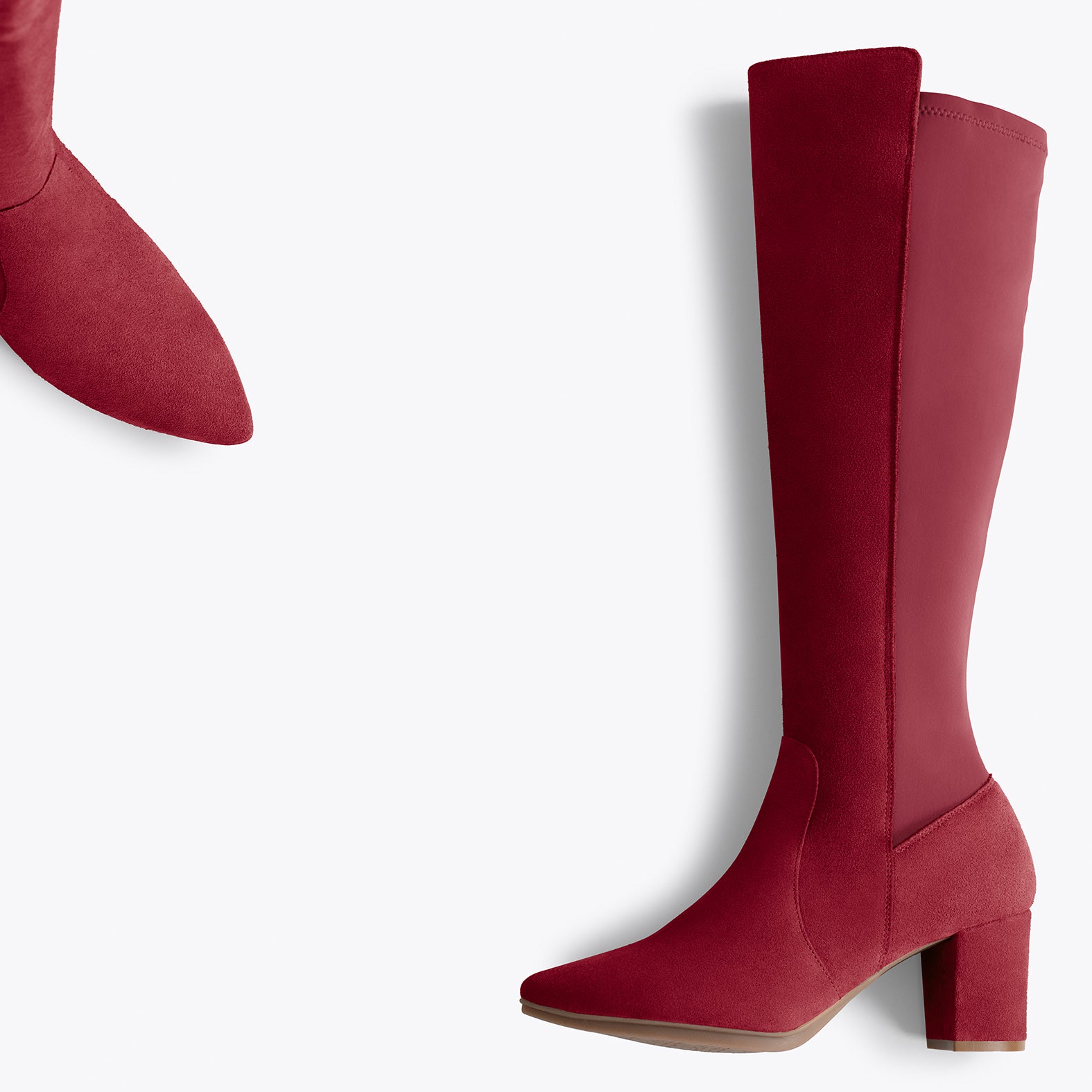 SUNSET – Botas de tacón elásticas GRANATE - miMaO ®