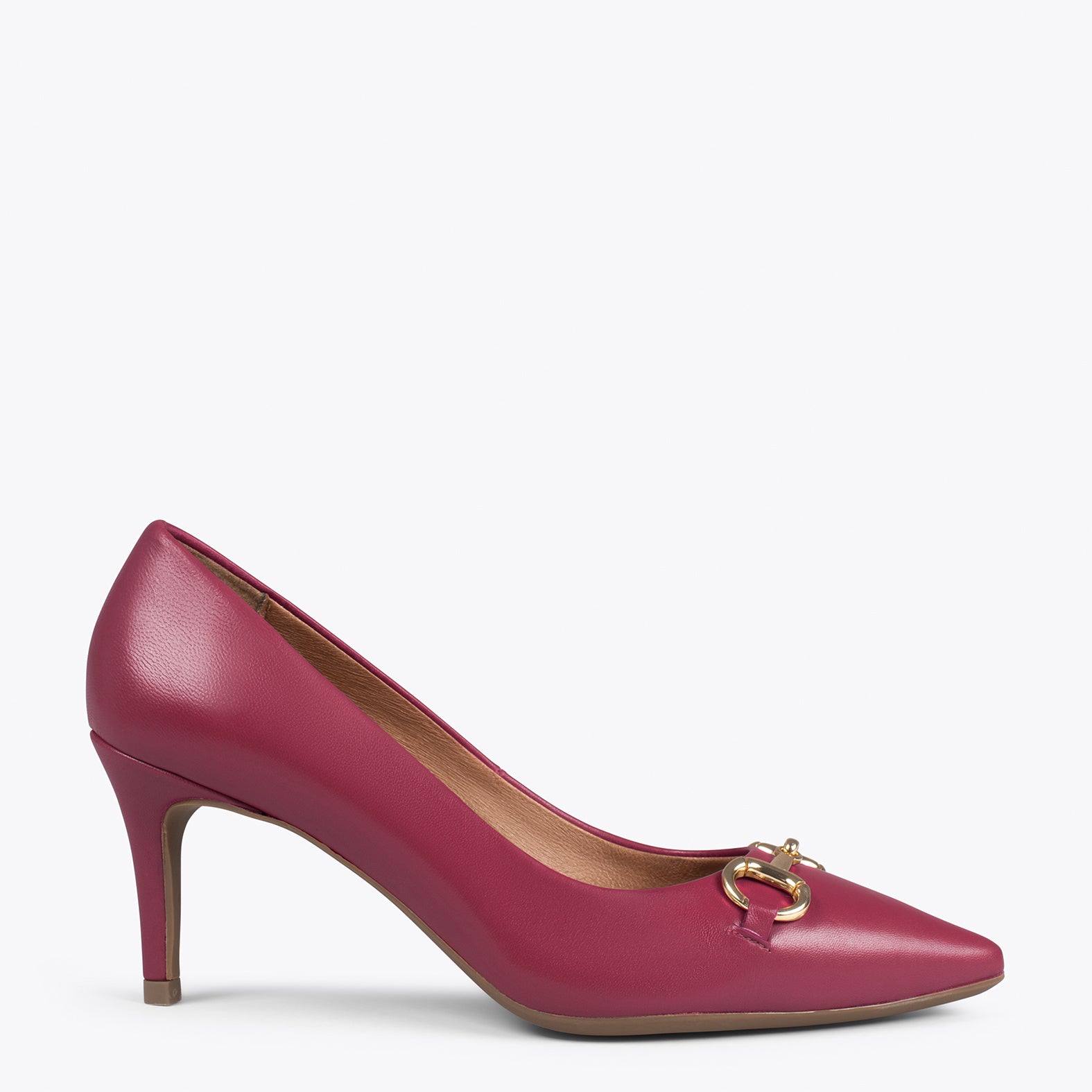 ELEGANCE – BURGUNDY stiletto heel with metallic detail