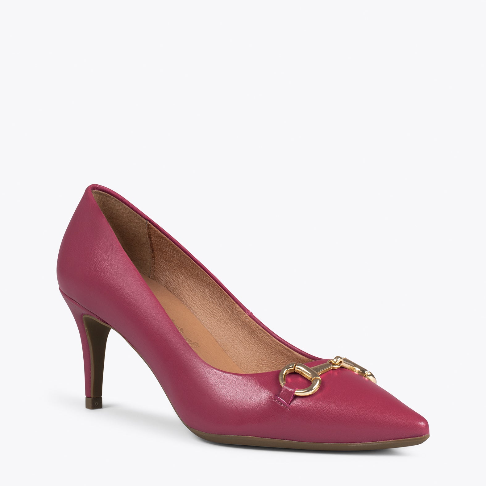 ELEGANCE – BURGUNDY stiletto heel with metallic detail