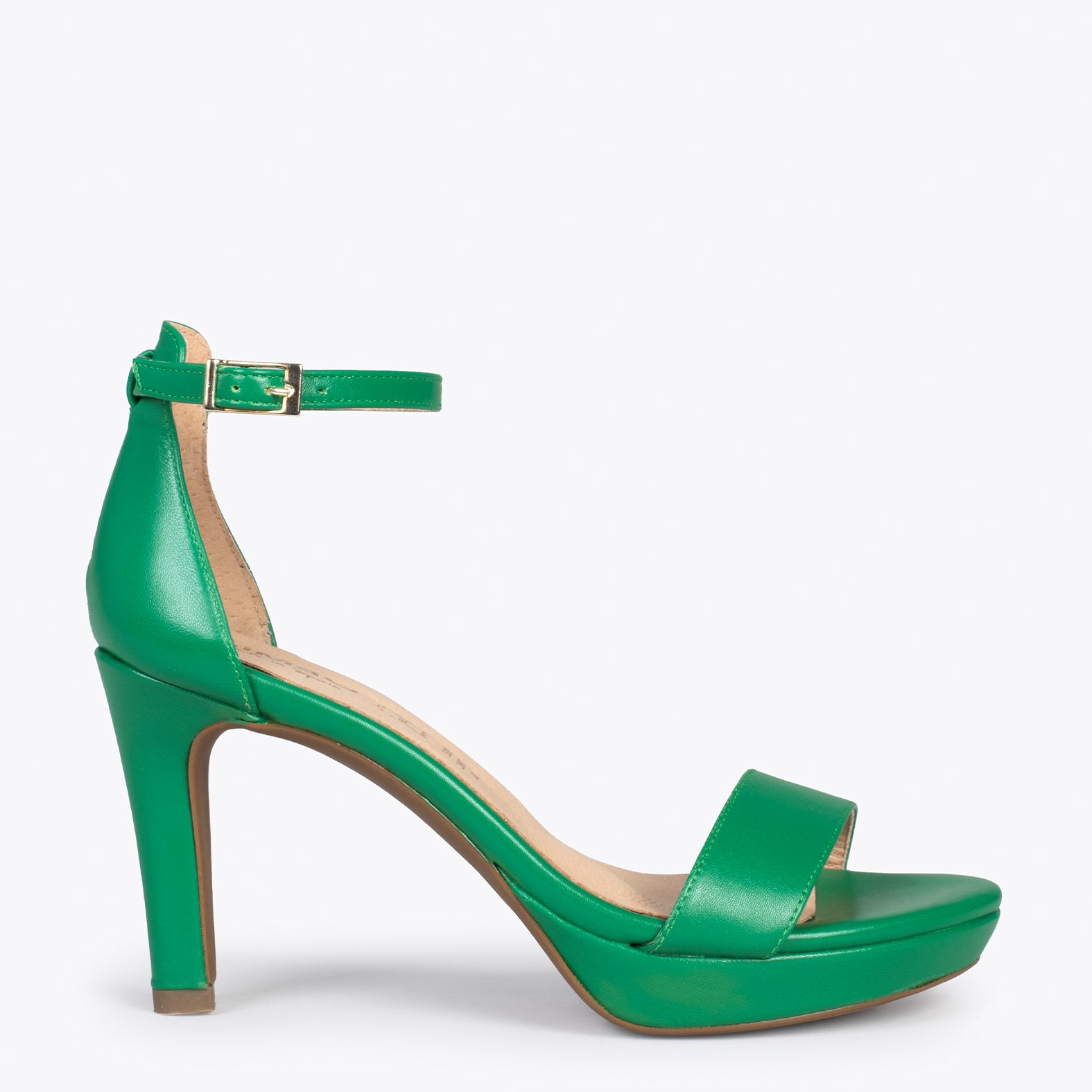PARTY – GREEN high heel sandals with platform