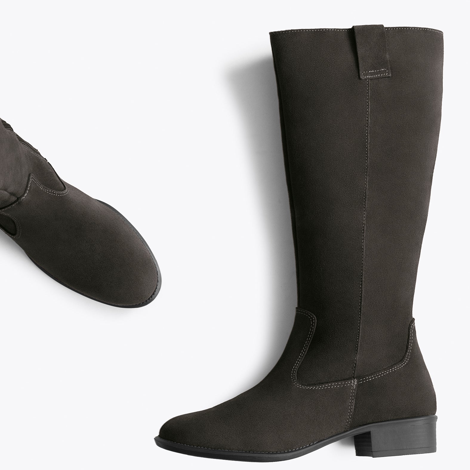 TEXAS Botas GRISES de tacón bajo - miMaO ®