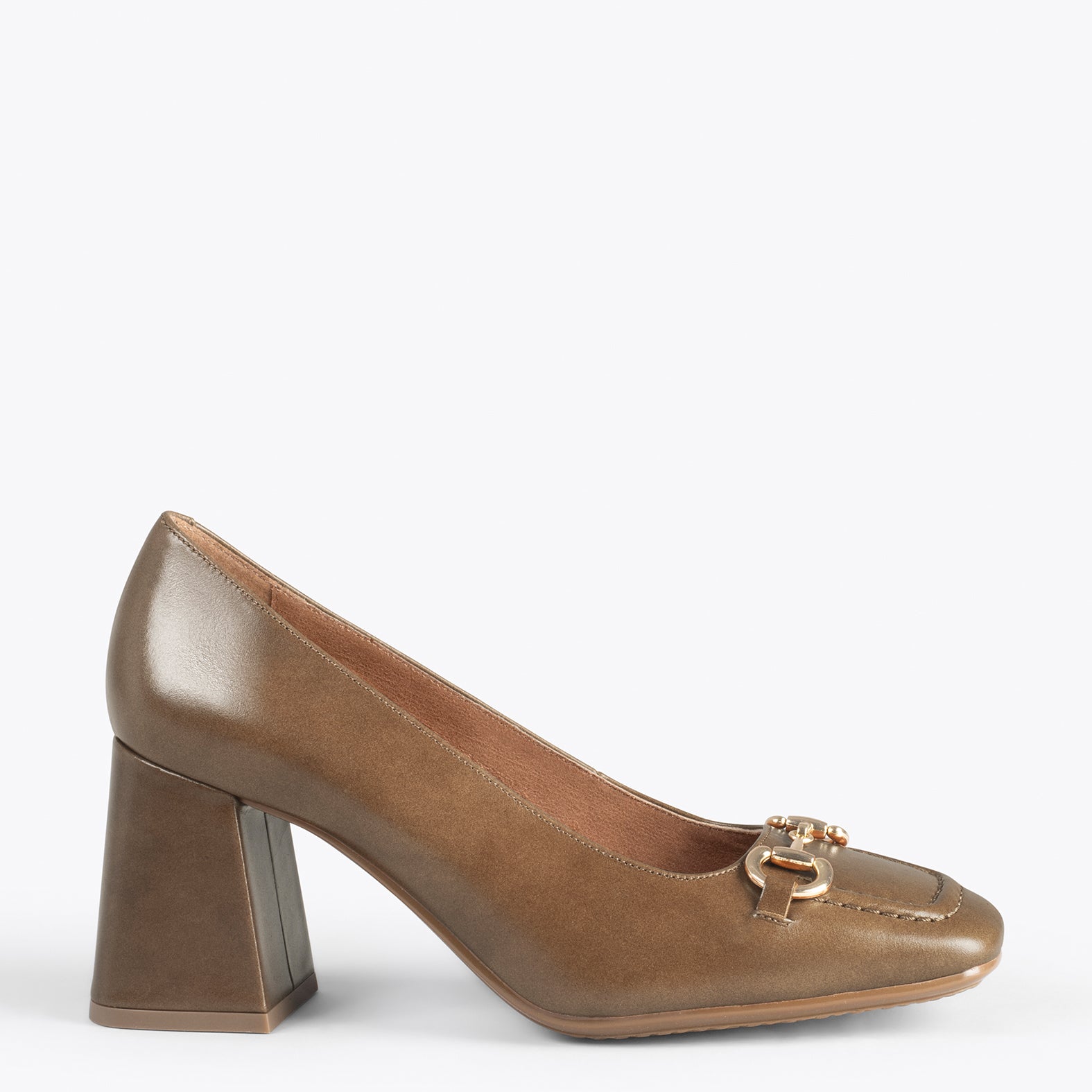 MÍA – Zapatos con tacón bloque TAUPE