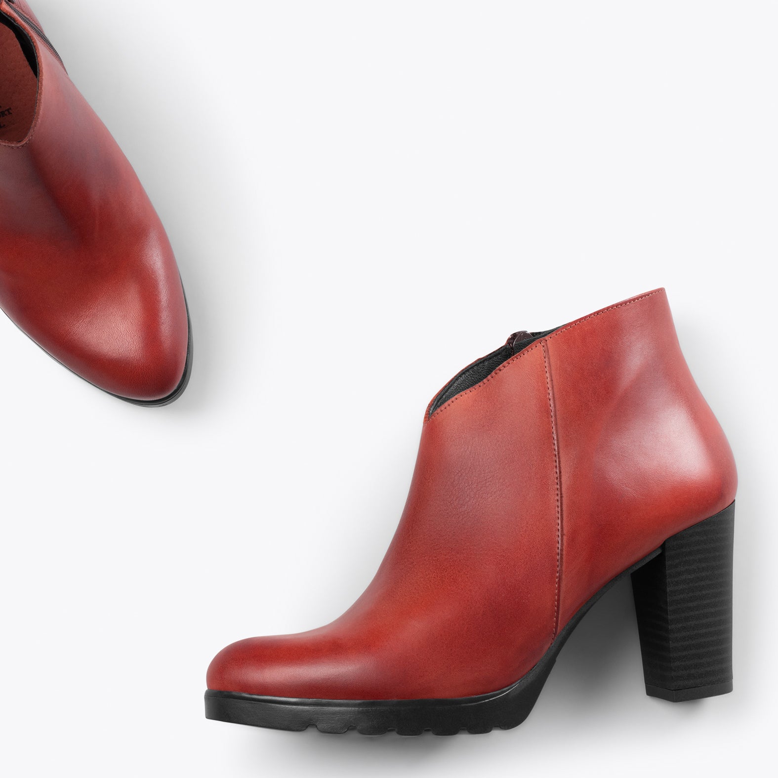 CLASSIC - Bottines pour femme à talon BORDEAUX