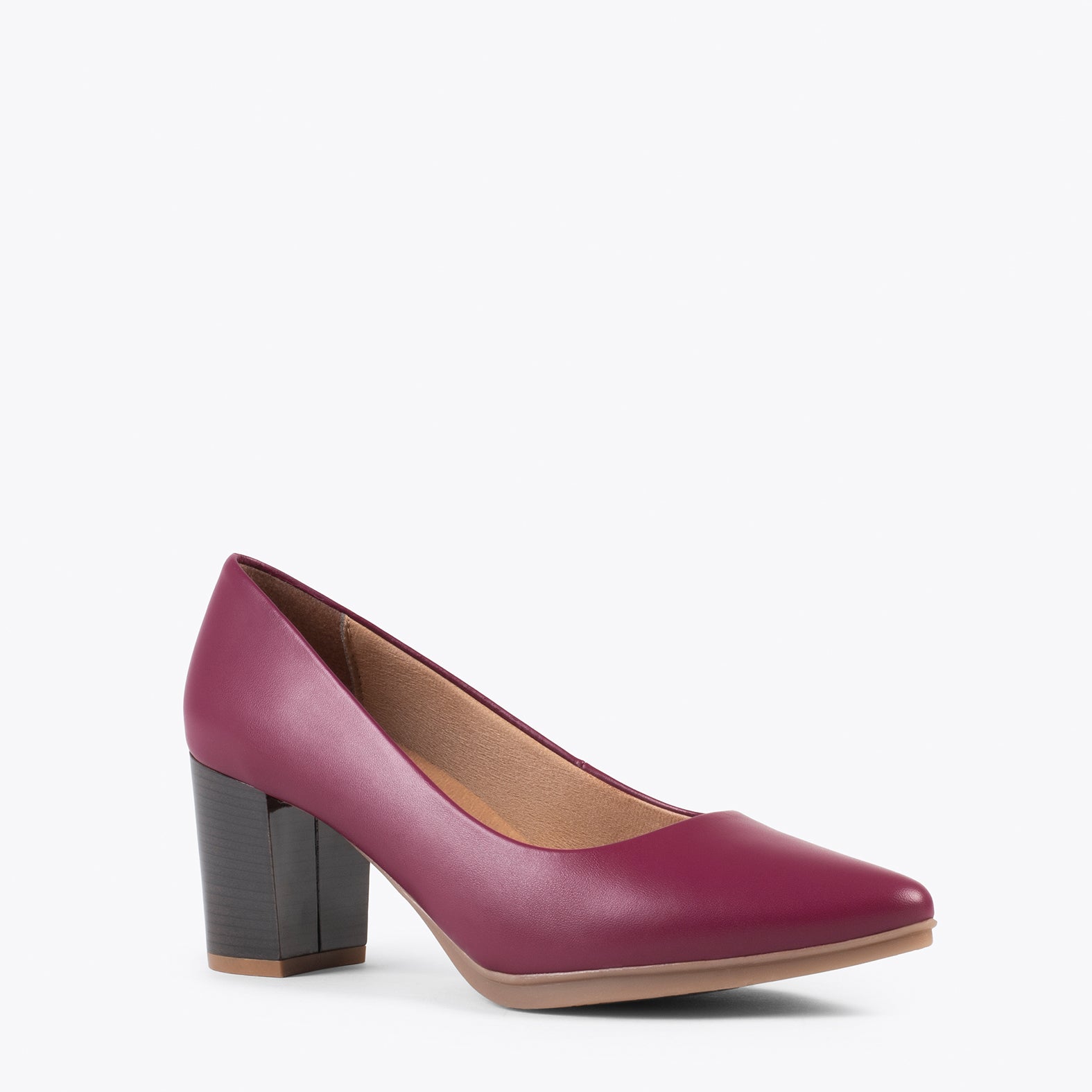 URBAN S SALON – GARNET nappa leather mid heels