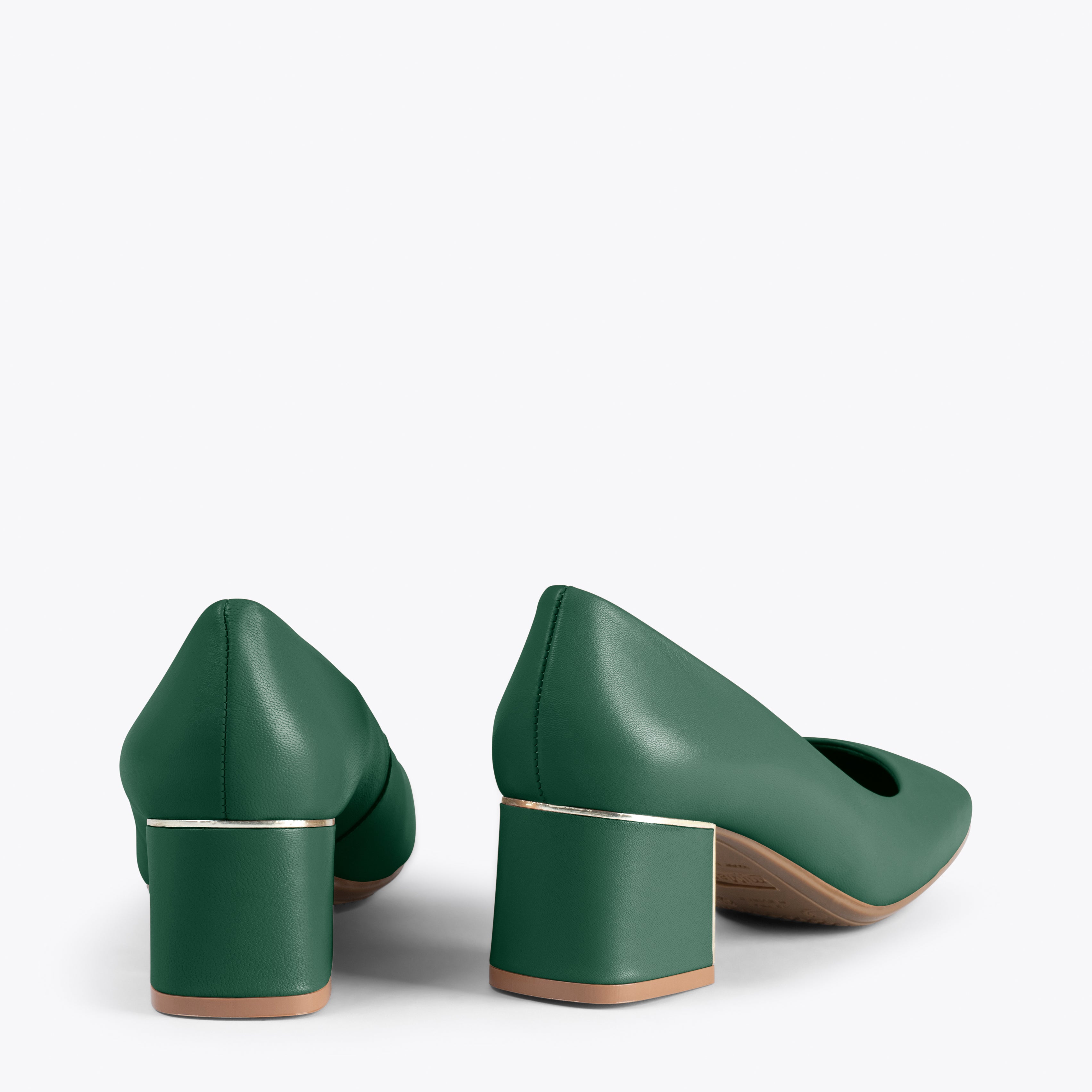 FEMME – GREEN high heels with square toe