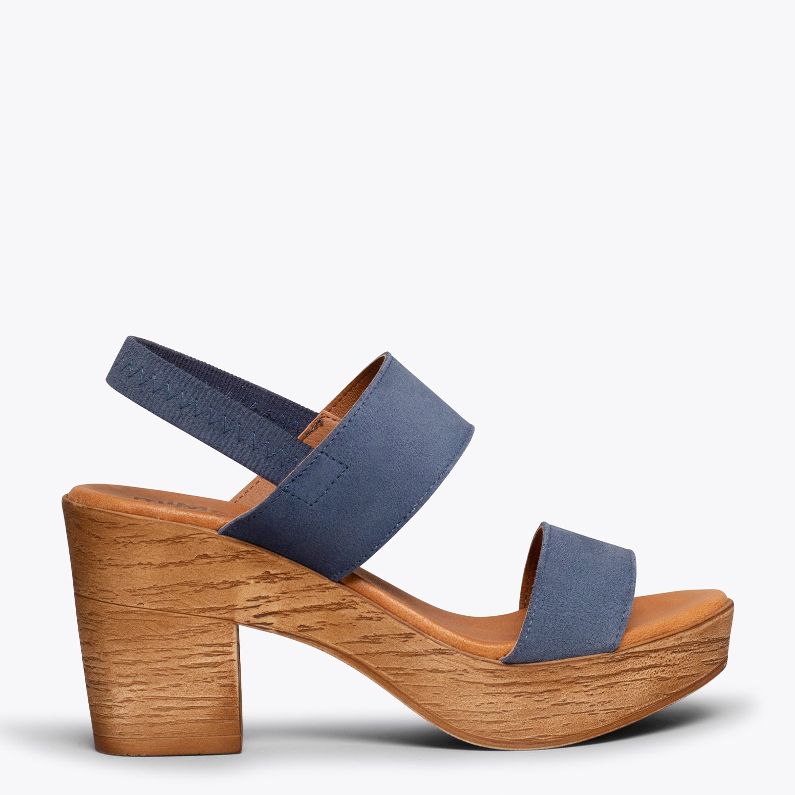 PLATFORM – BLUE platform sandals with straps