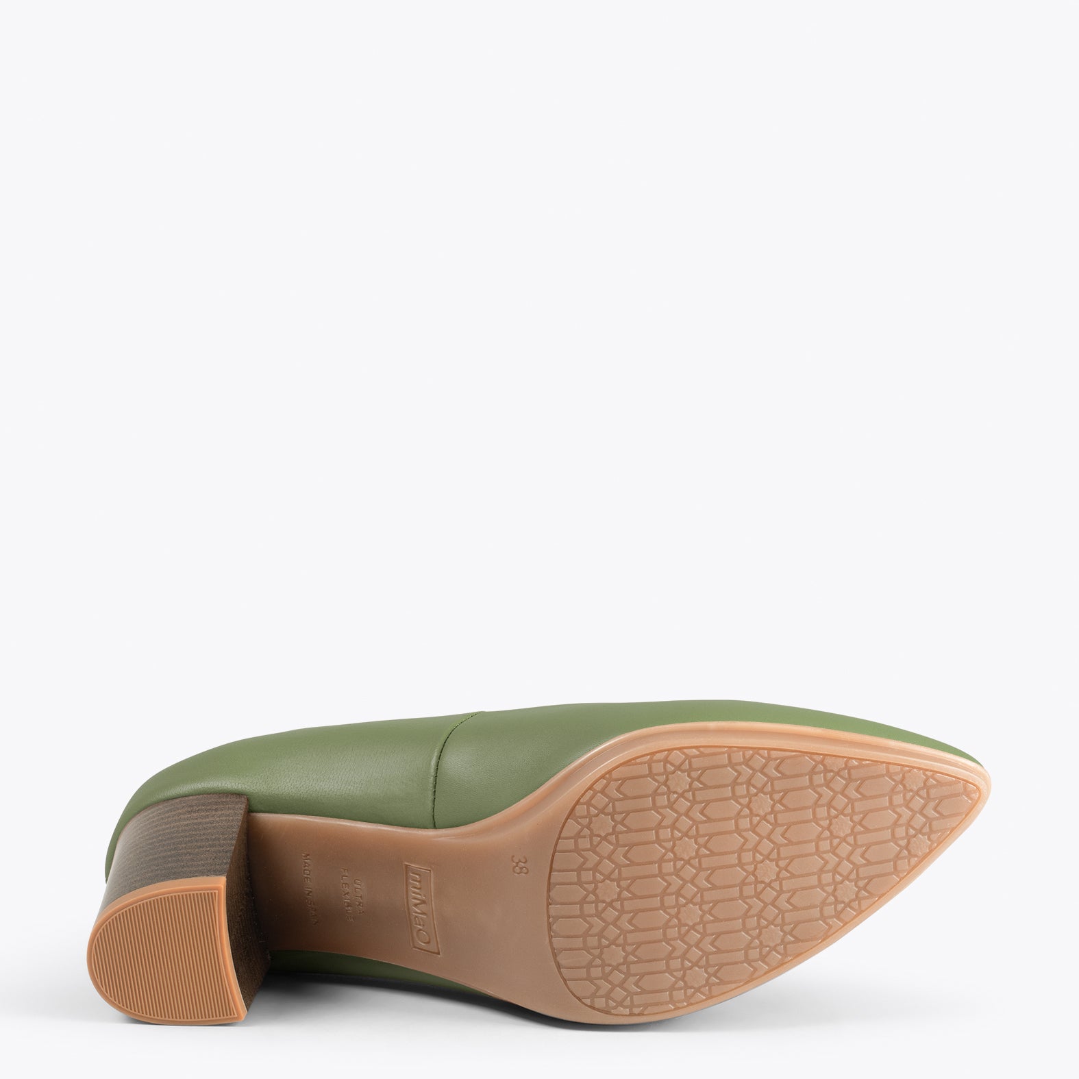 URBAN S SALON – Zapatos de tacón medio de napa VERDE