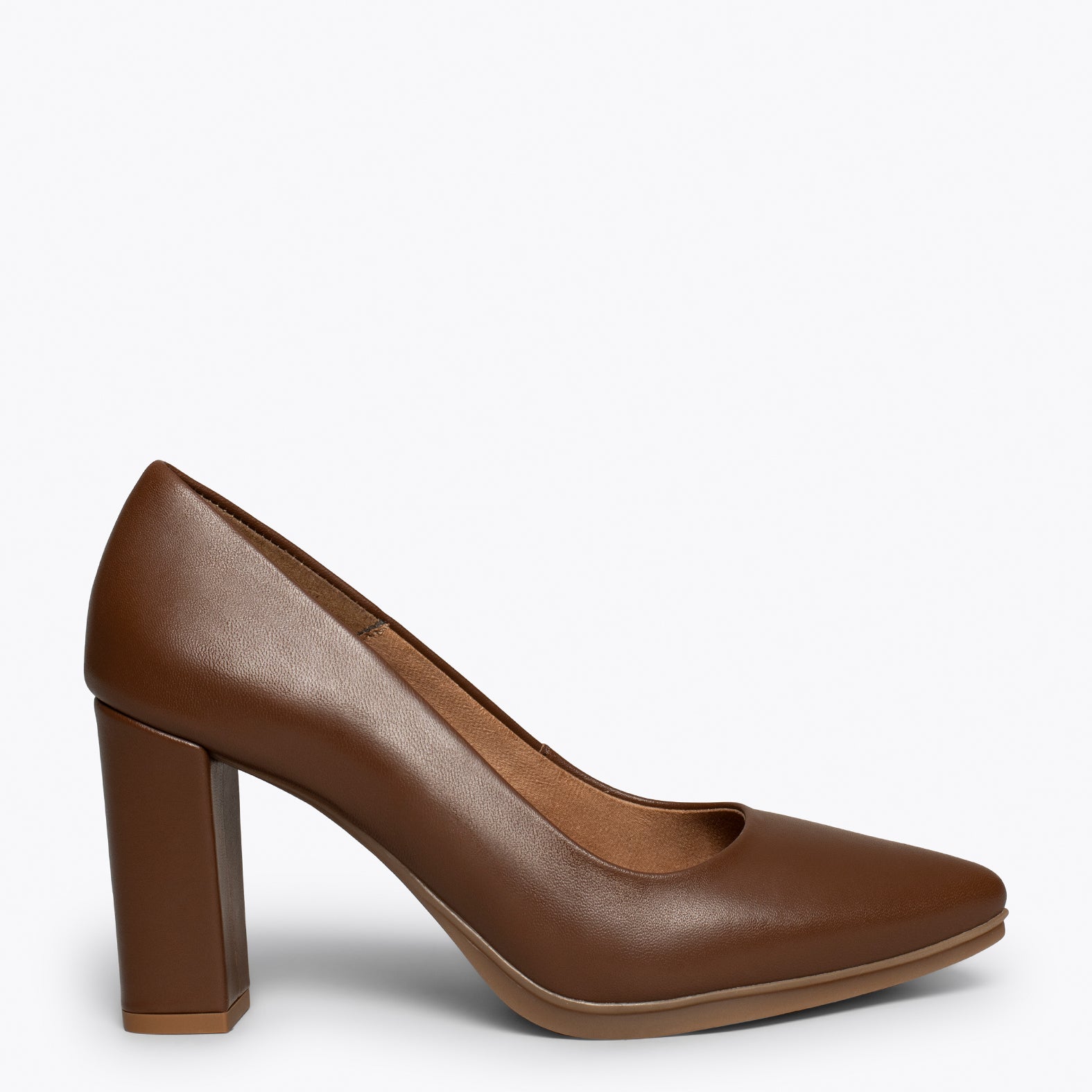 URBAN SALON – BROWN nappa leather high heel