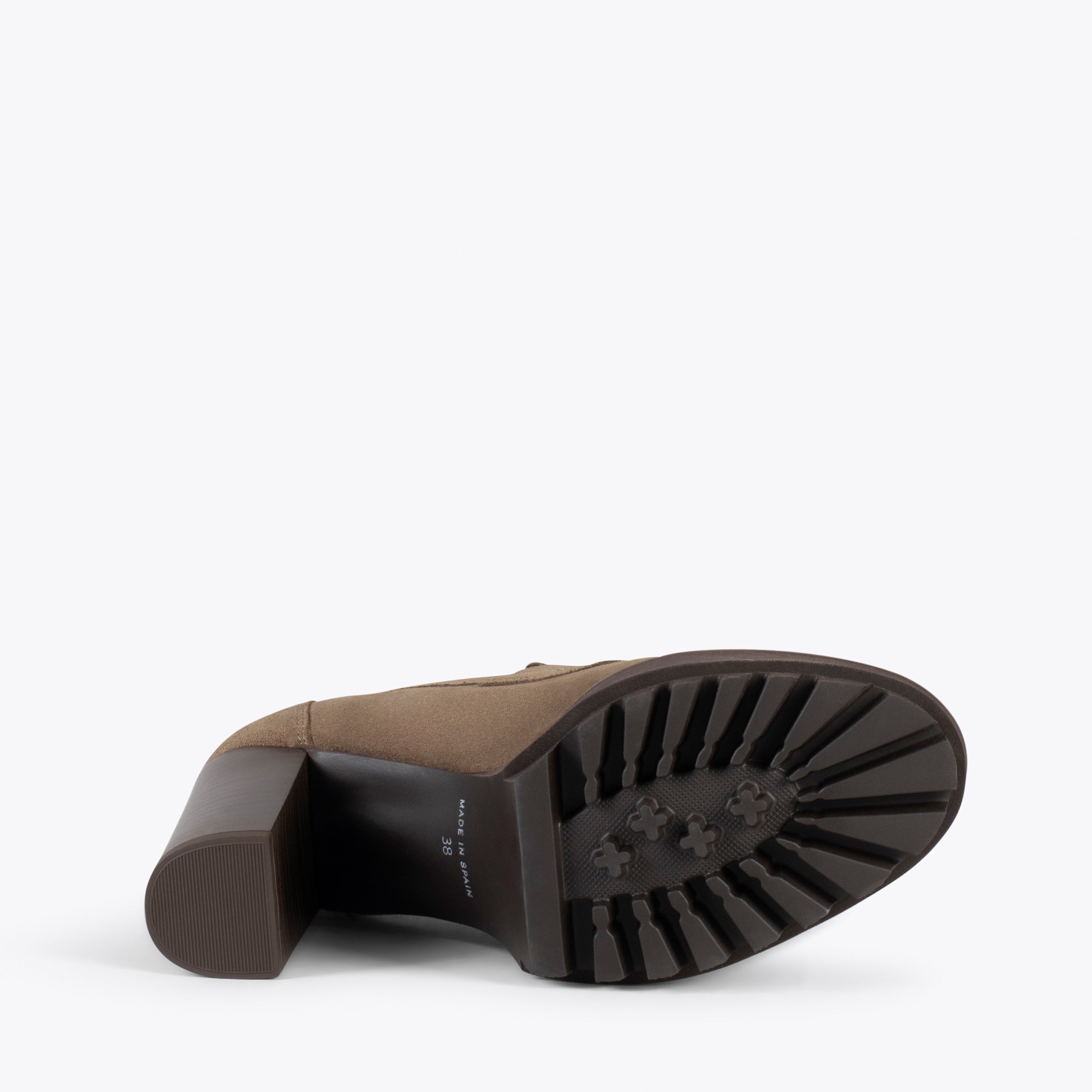 TREND – Mocasín con tacón y plataforma TAUPE