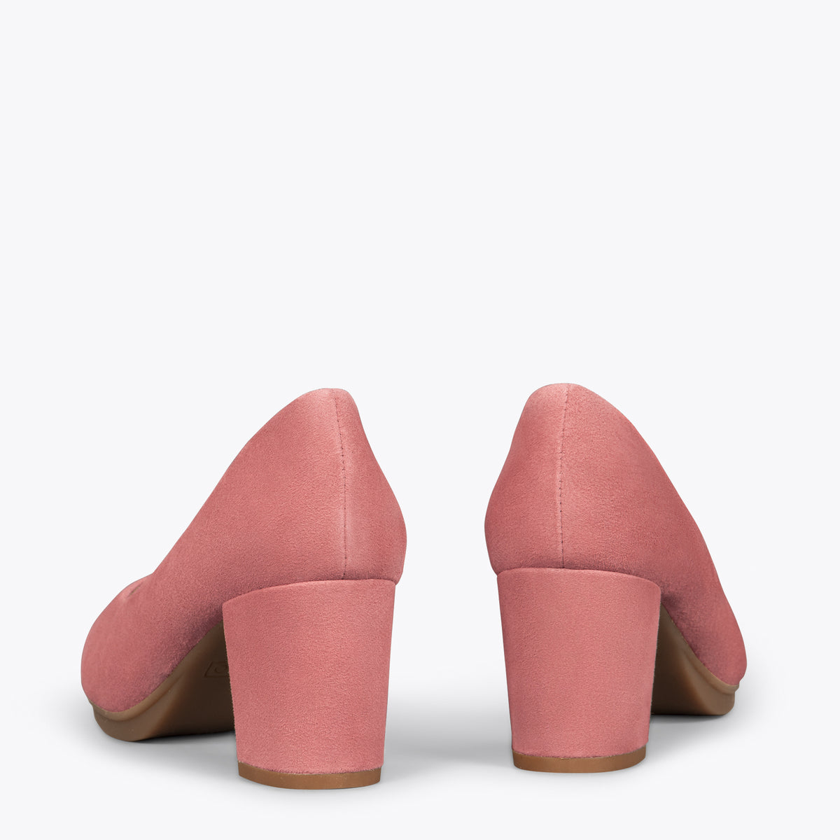 URBAN S – PINK suede mid heels
