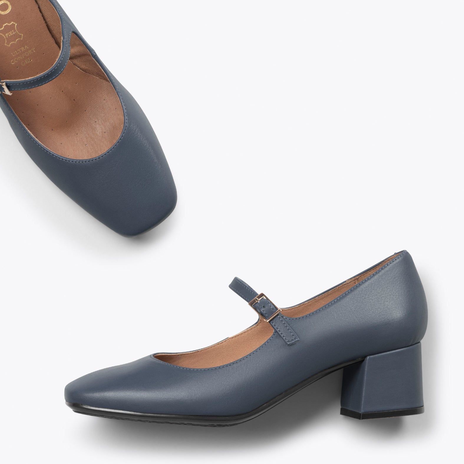 BELLA - Zapatos con pulsera y puntera cuadrada MARINO - miMaO ®