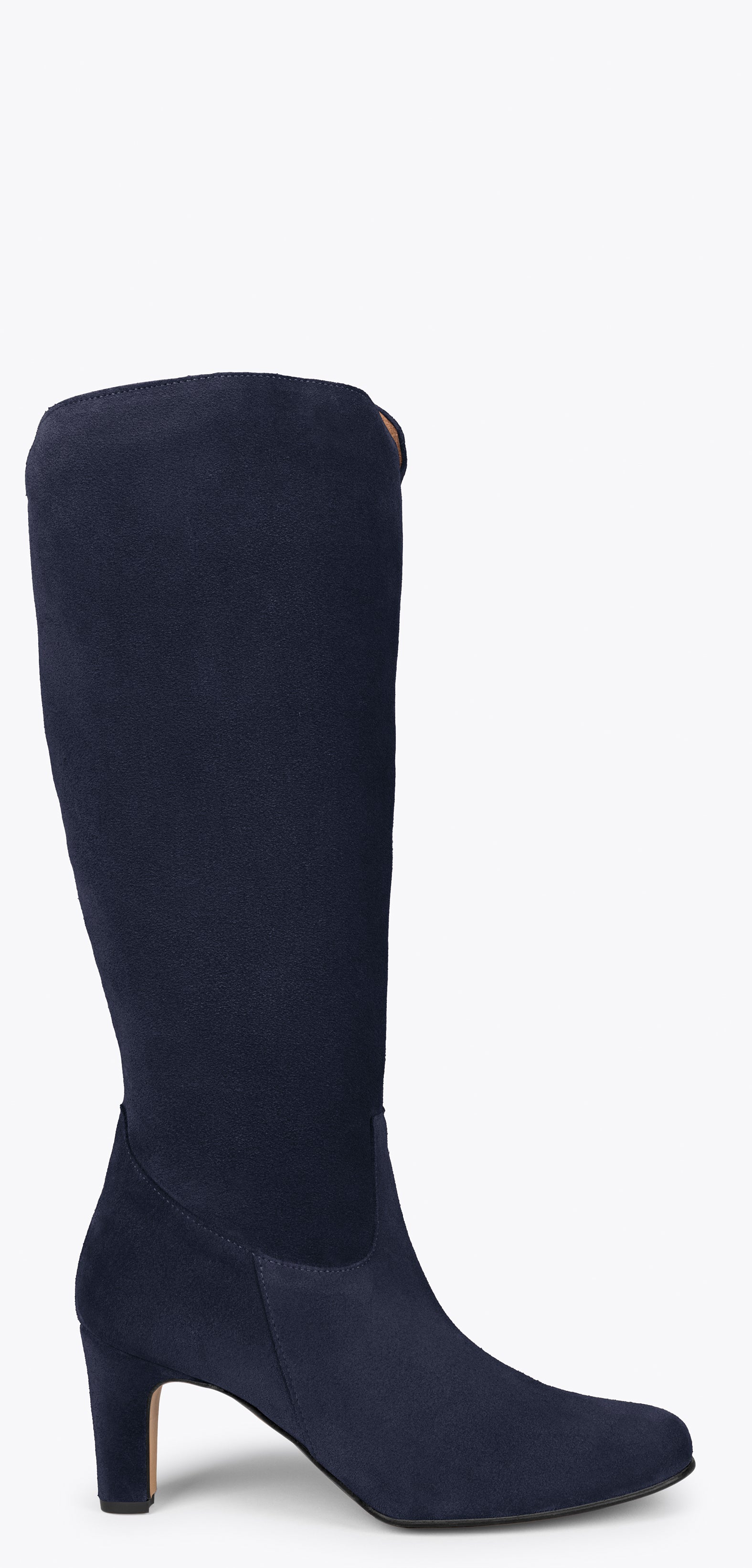 Botas URBAN Redondas – Botas de caña alta con tacón MARINO