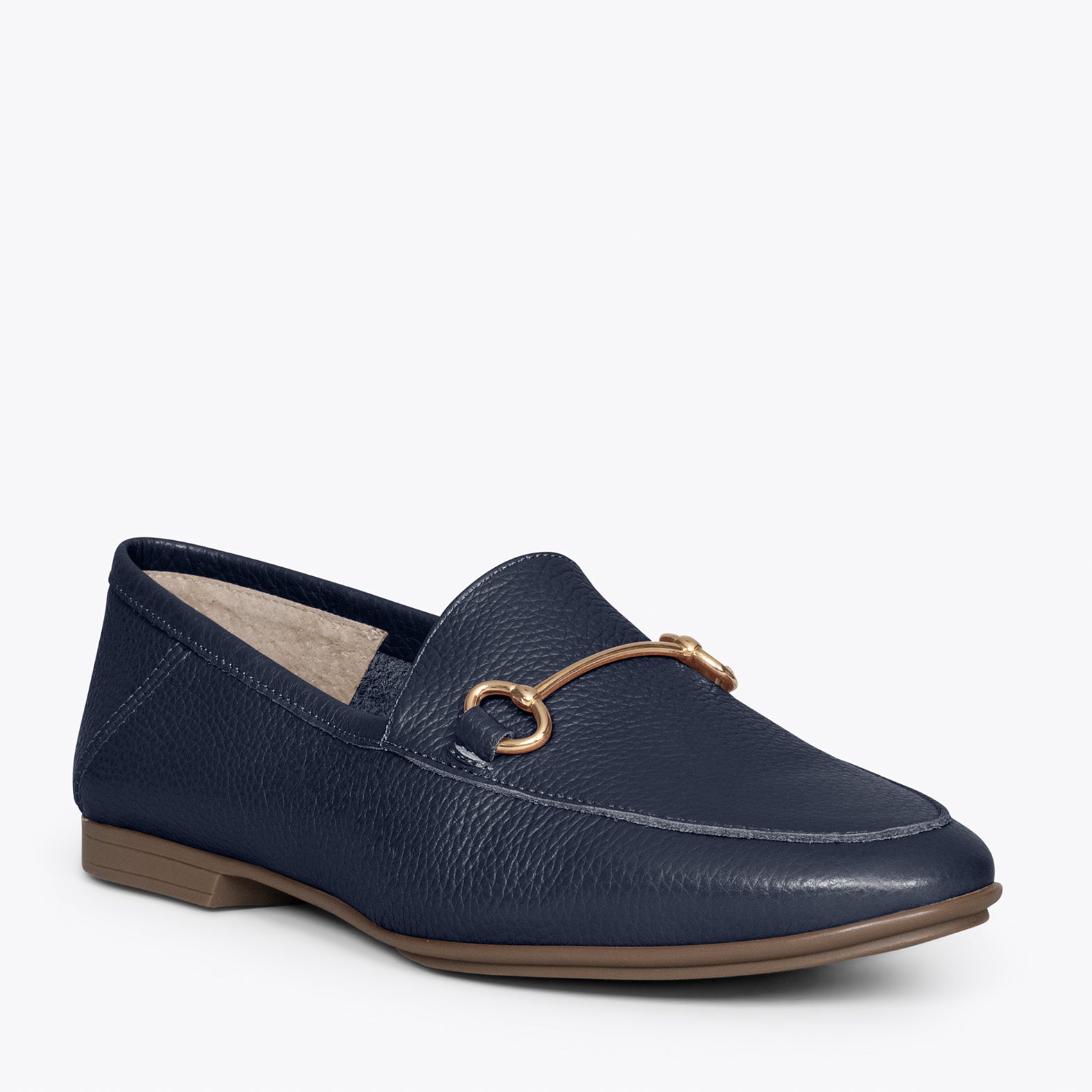 STYLE – NAVY moccasins with horsebit