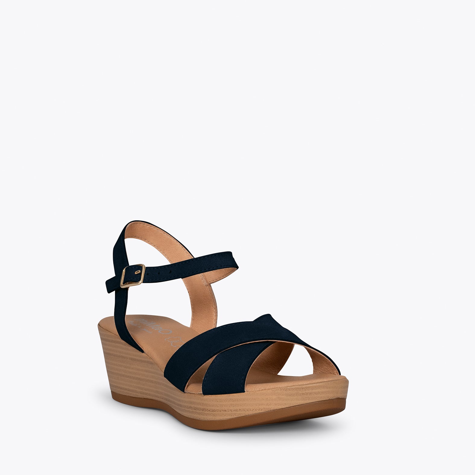 SEA- NAVY comfortable sandal with wedge