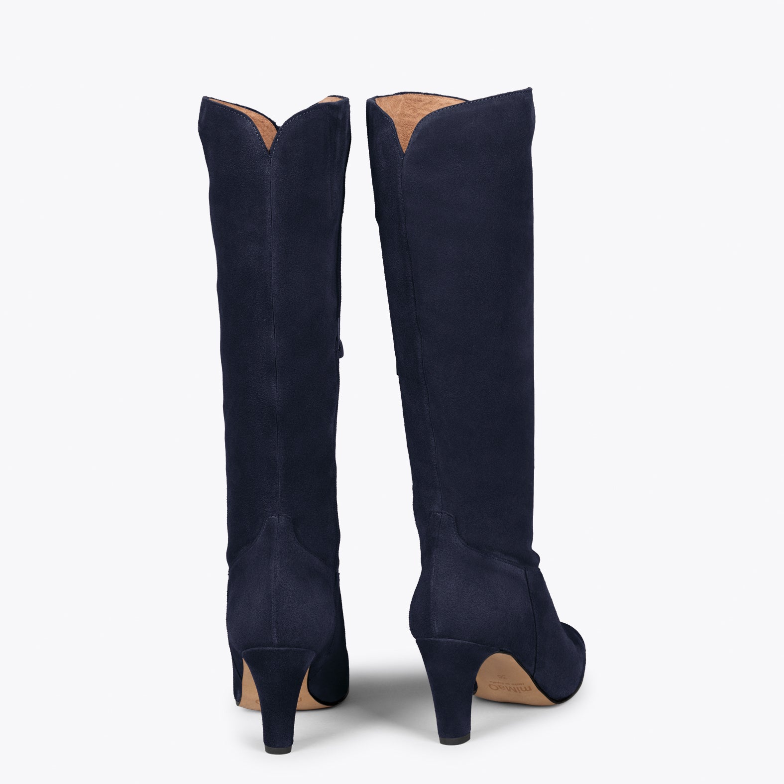 Botas URBAN Redondas – Botas de caña alta con tacón MARINO