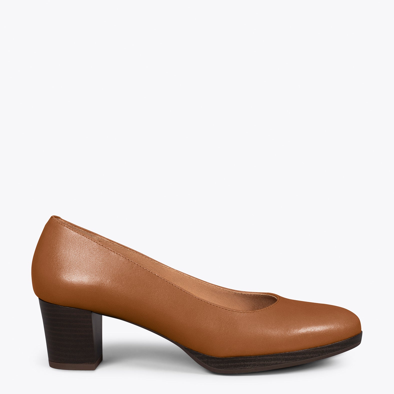 AZAFATA S - Zapatos de tacón bajo con plataforma MARRÓN - miMaO ®