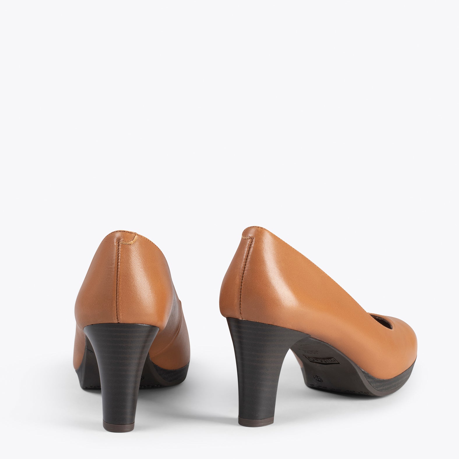 AZAFATA - Zapatos con tacón y plataforma MARRÓN